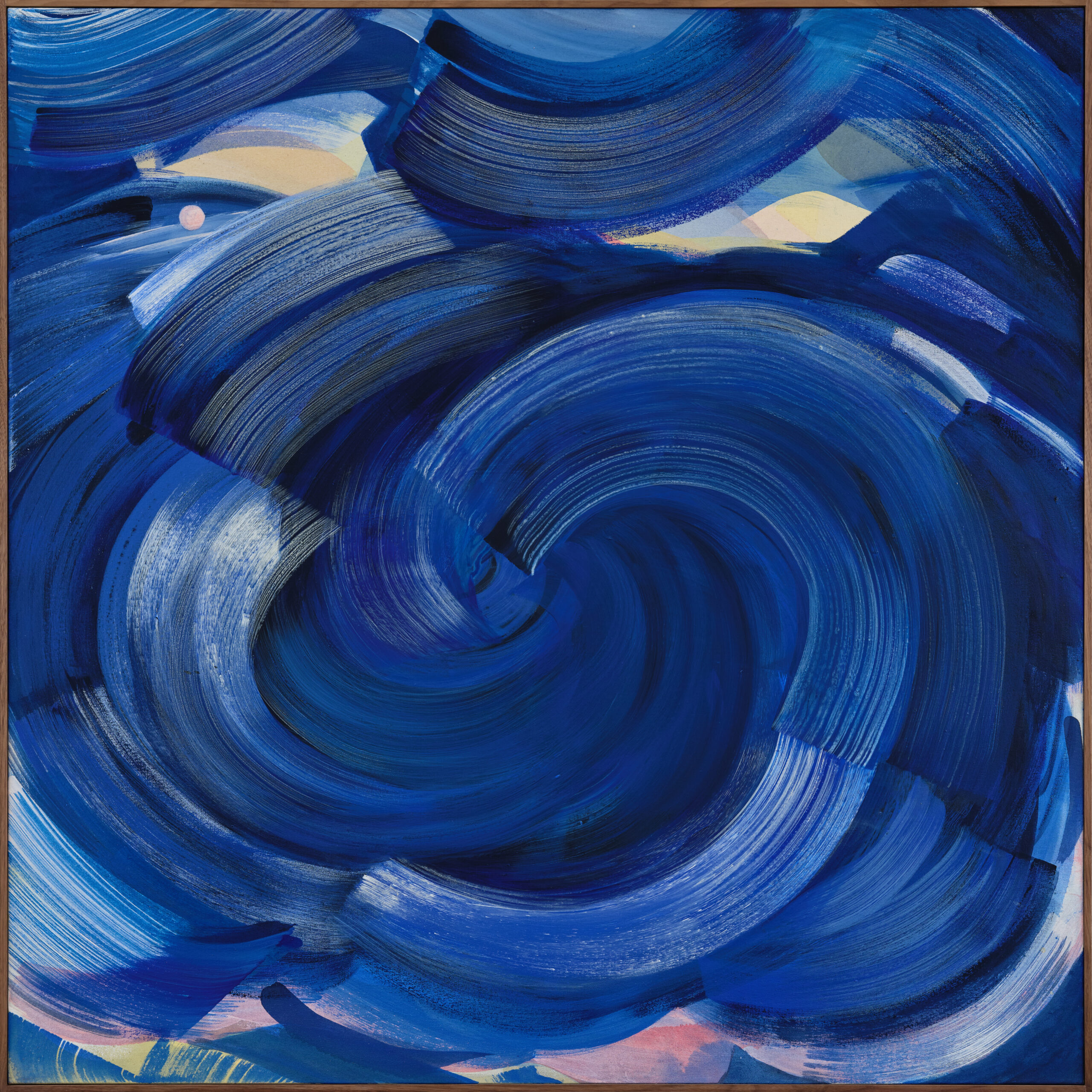 Sigrid Sandström
Blue Tumbler, 2025
Acrylics on canvas
126 x 126 cm incl. frame