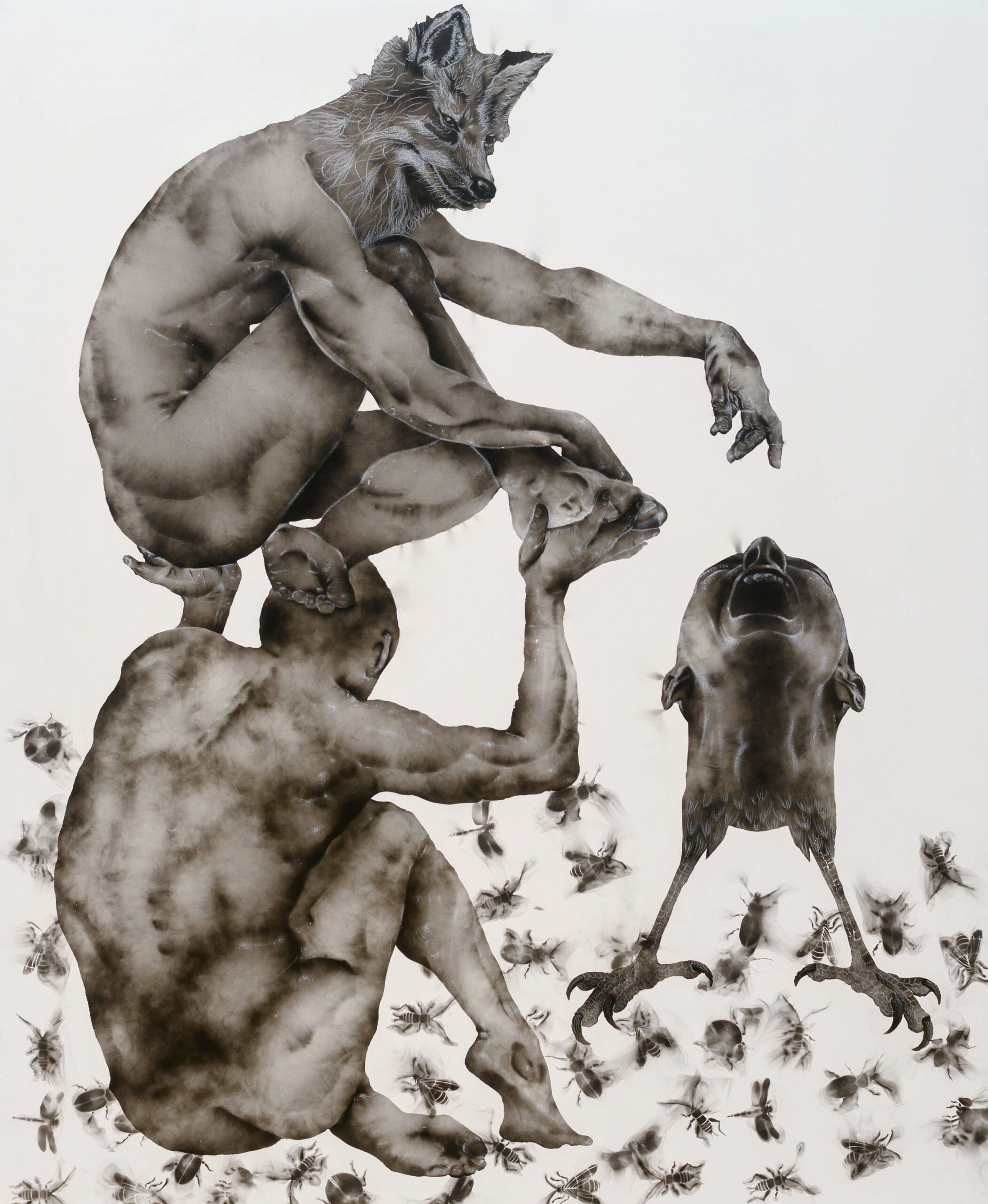 Géraldine Tobe
Sans titre, 2023
Smoke on canvas
140x170 cm