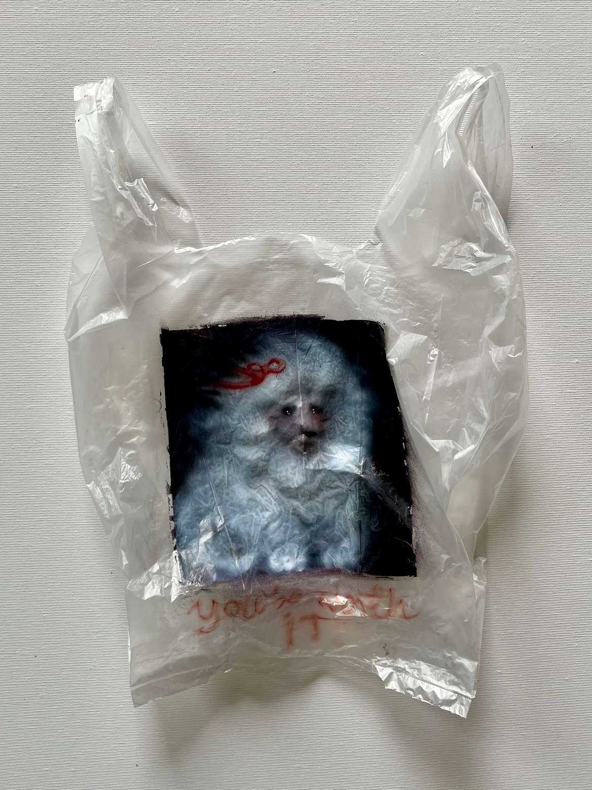 Helena Minginowicz
You're worth it, 2024
Acrylic on plastic bag