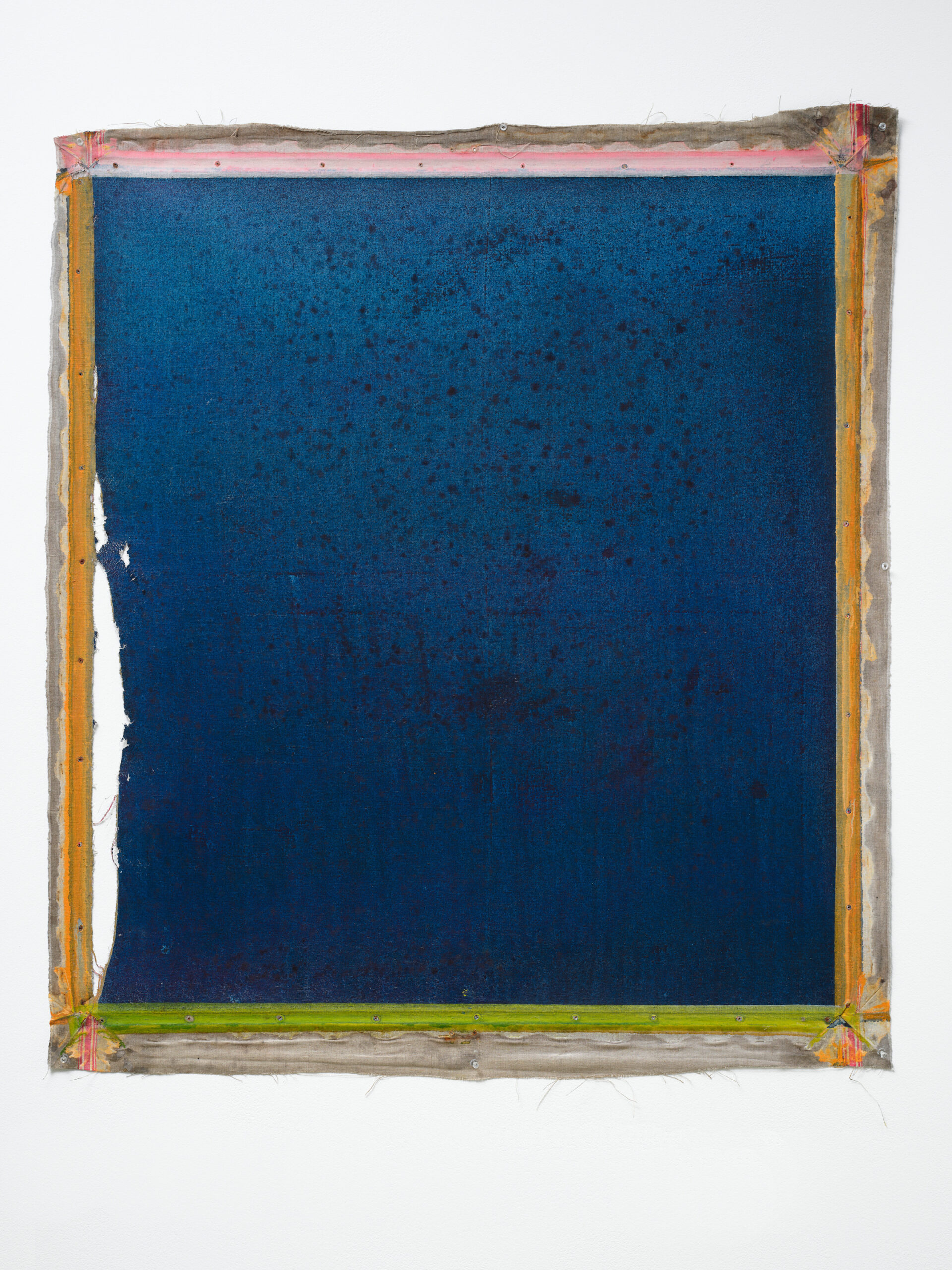 Jeff McMillan, Untitled (Blue with Rip H-223), 2021-2024, oil on linen, 103 x 91 cm