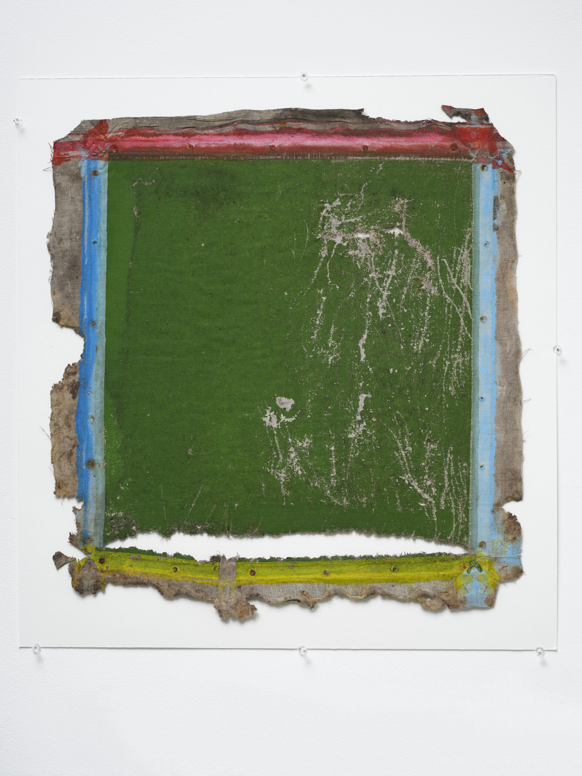 Jeff McMillan, Untitled (Green / With Foxes H-224), 2021-2024, oil on linen, 50 x 48 cm / 61 x 57 cm (framed)