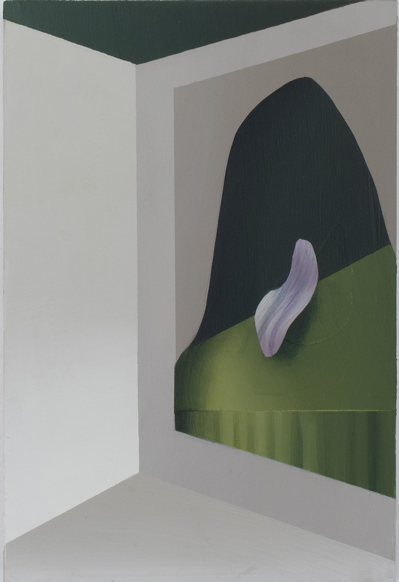 Judith Grassl In mind, 2025 Signed and dated on the back Acrylic on wood 30 x 20 cm