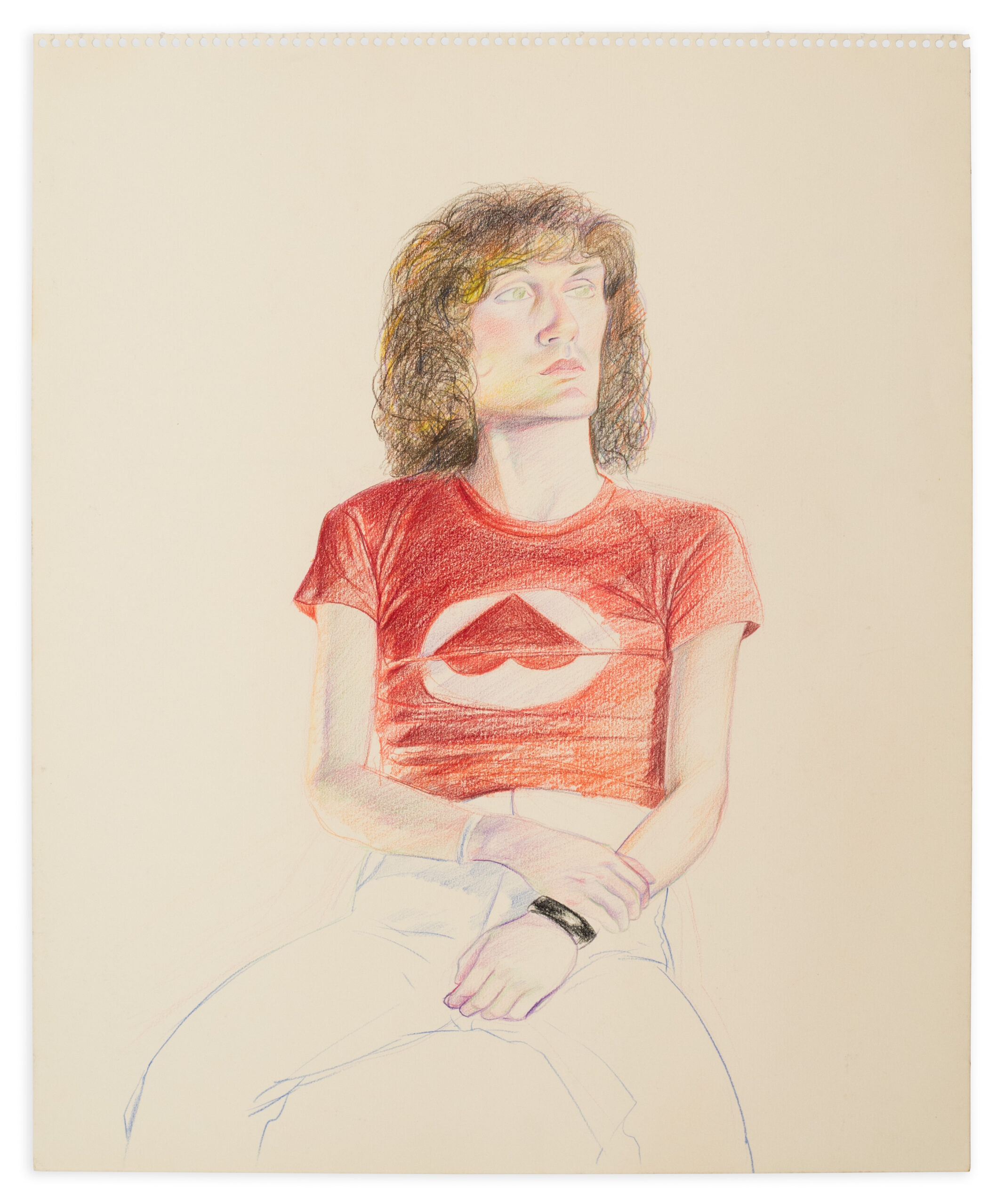Patrick Angus, Untitled, n.a., crayon on paper, 43.5 x 35.6 cm