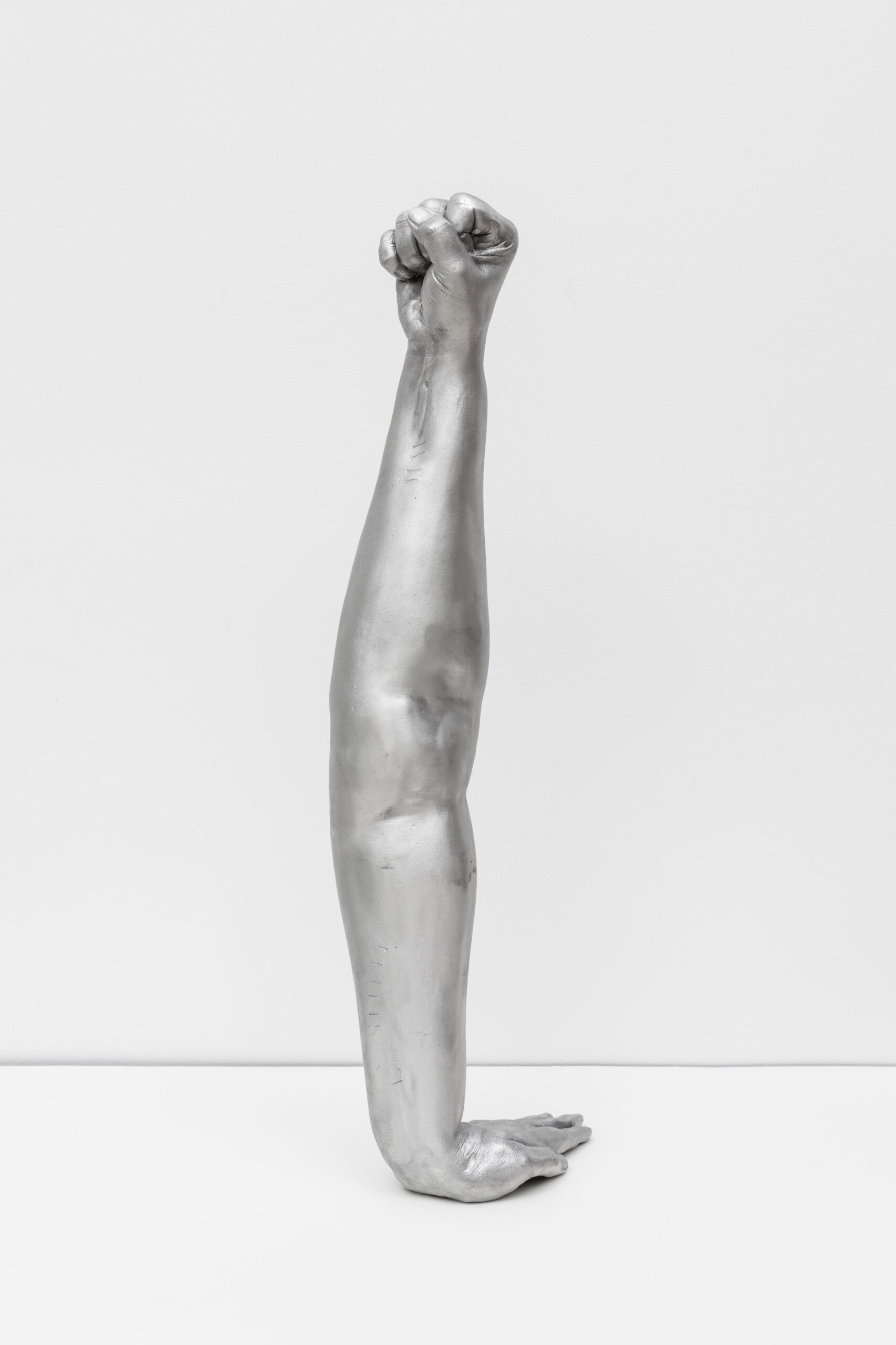 Anys Reimann	POISE (silver)	2024	
aluminum cast	71,5 x 23 x 13 cm	
Ed. 5 + 2 ap