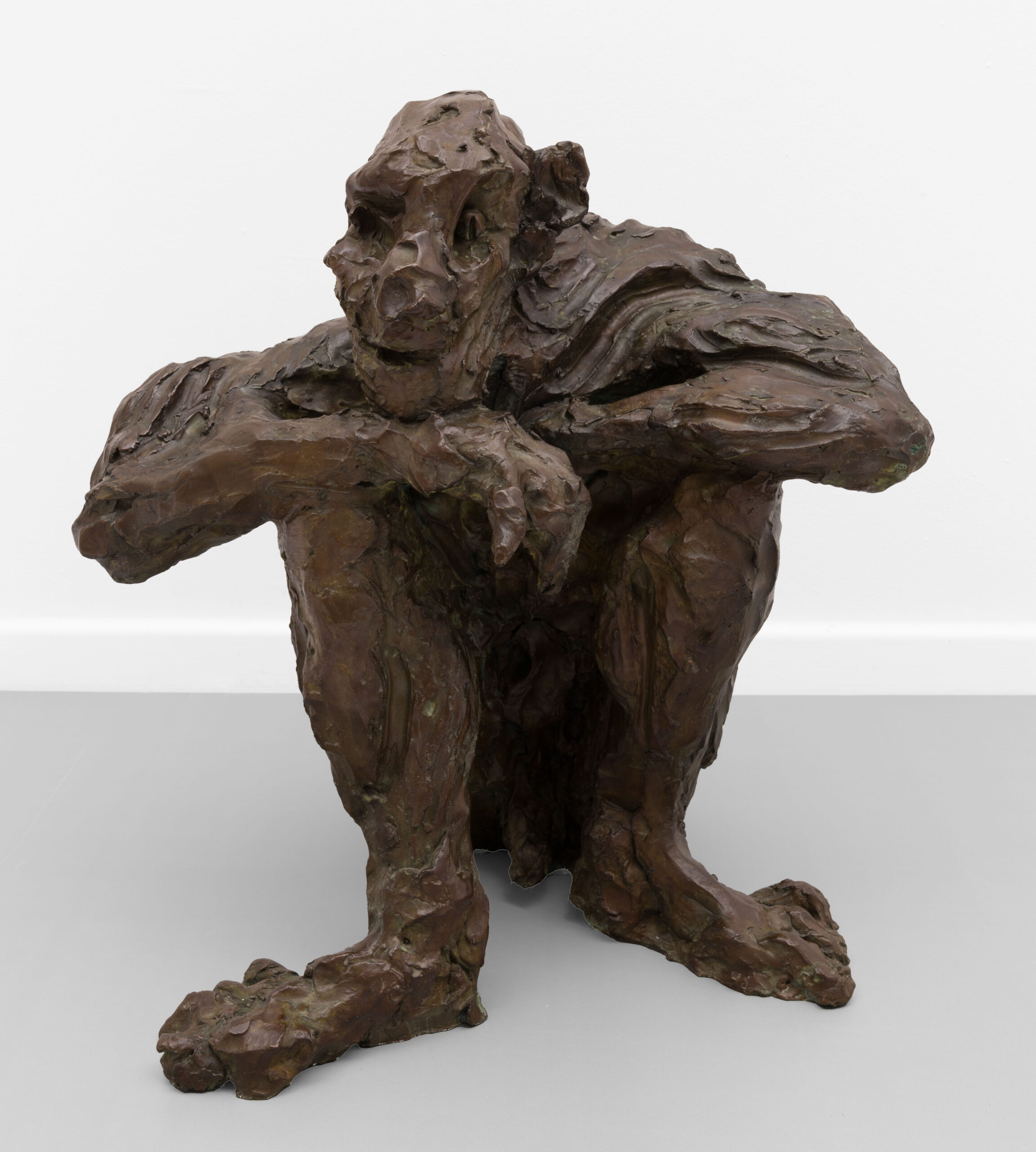 Rainer Fetting, Old Man Sitting Sauna, 1989, bronze, 51 x 33 x 40 cm