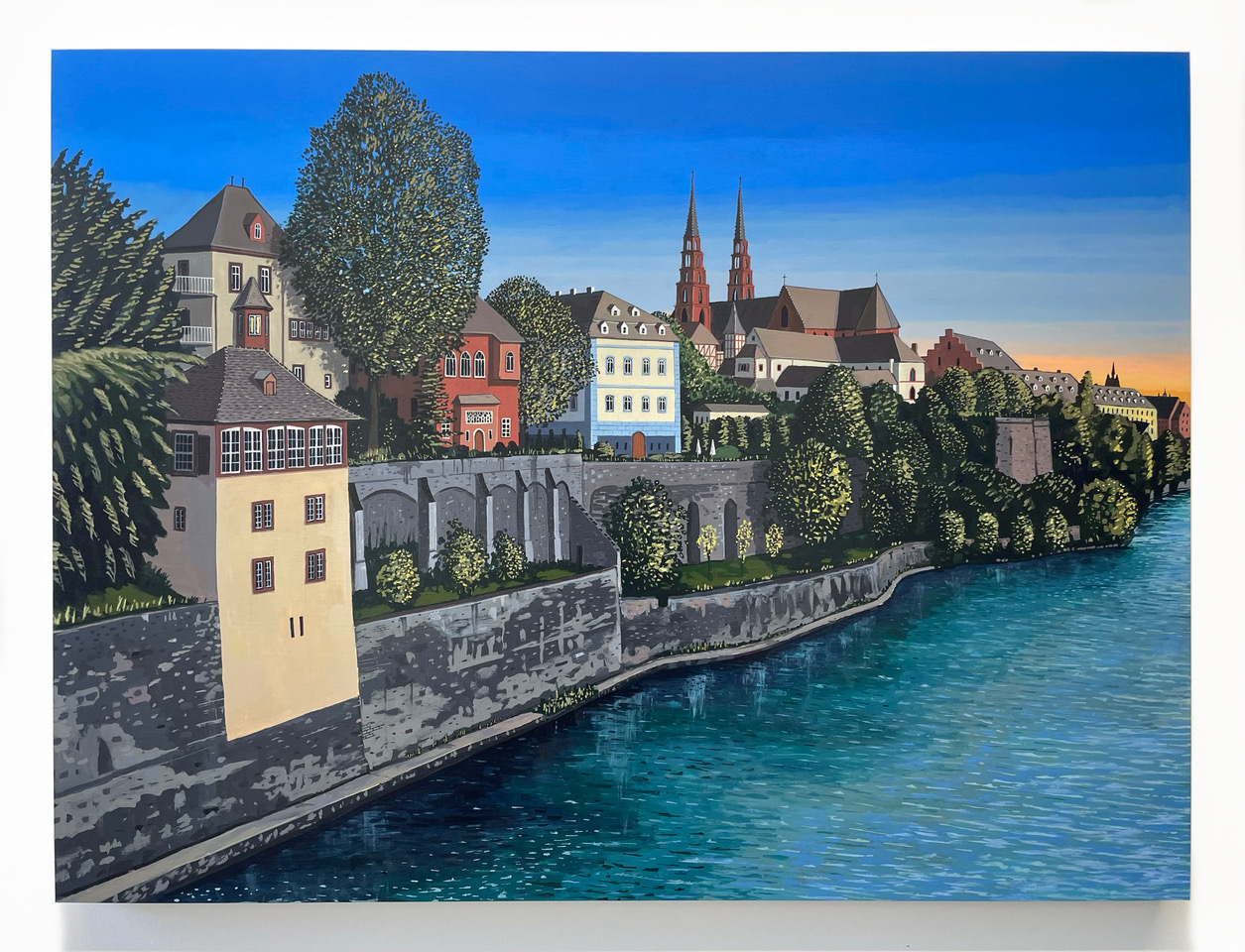 Henry Glavin, Riverbank, 2024, Acrylic on Panel, 76 x 102 cm