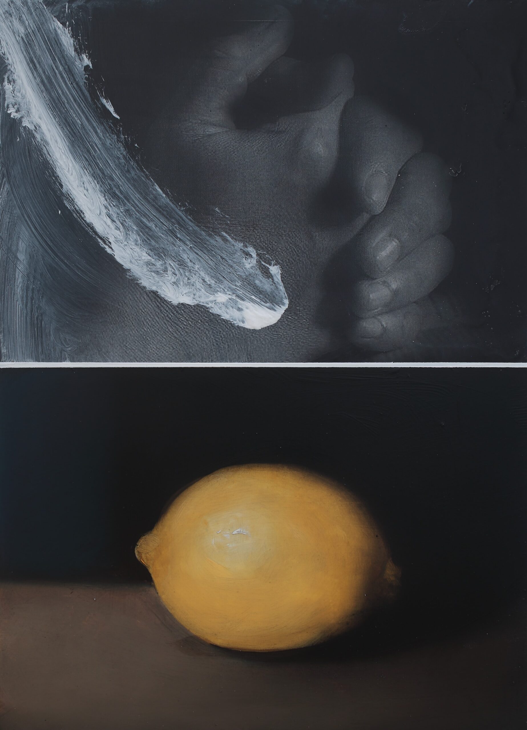 Mircea Suciu
The Chimney Sweeper Series, 2025
Oil, acrylic, monotype and varnish on wooden plate.
42 x 30 cm