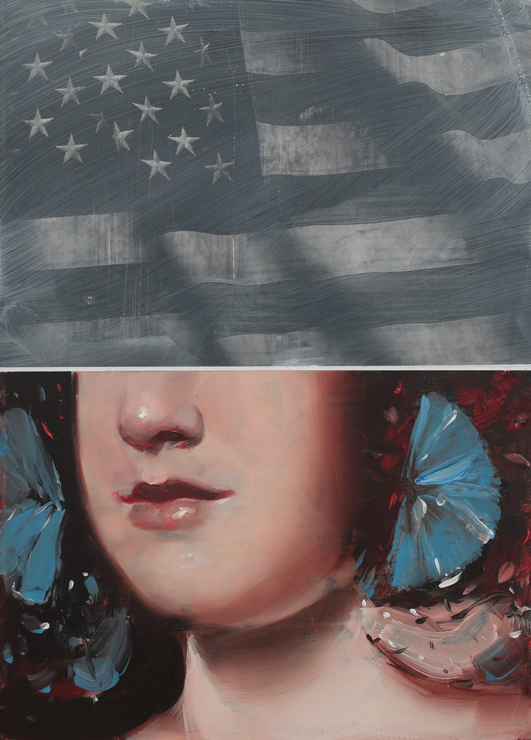 Mircea Suciu
The Chimney Sweeper Series, 2025
Oil, acrylic, monotype and varnish on wooden plate.
42 x 30 cm