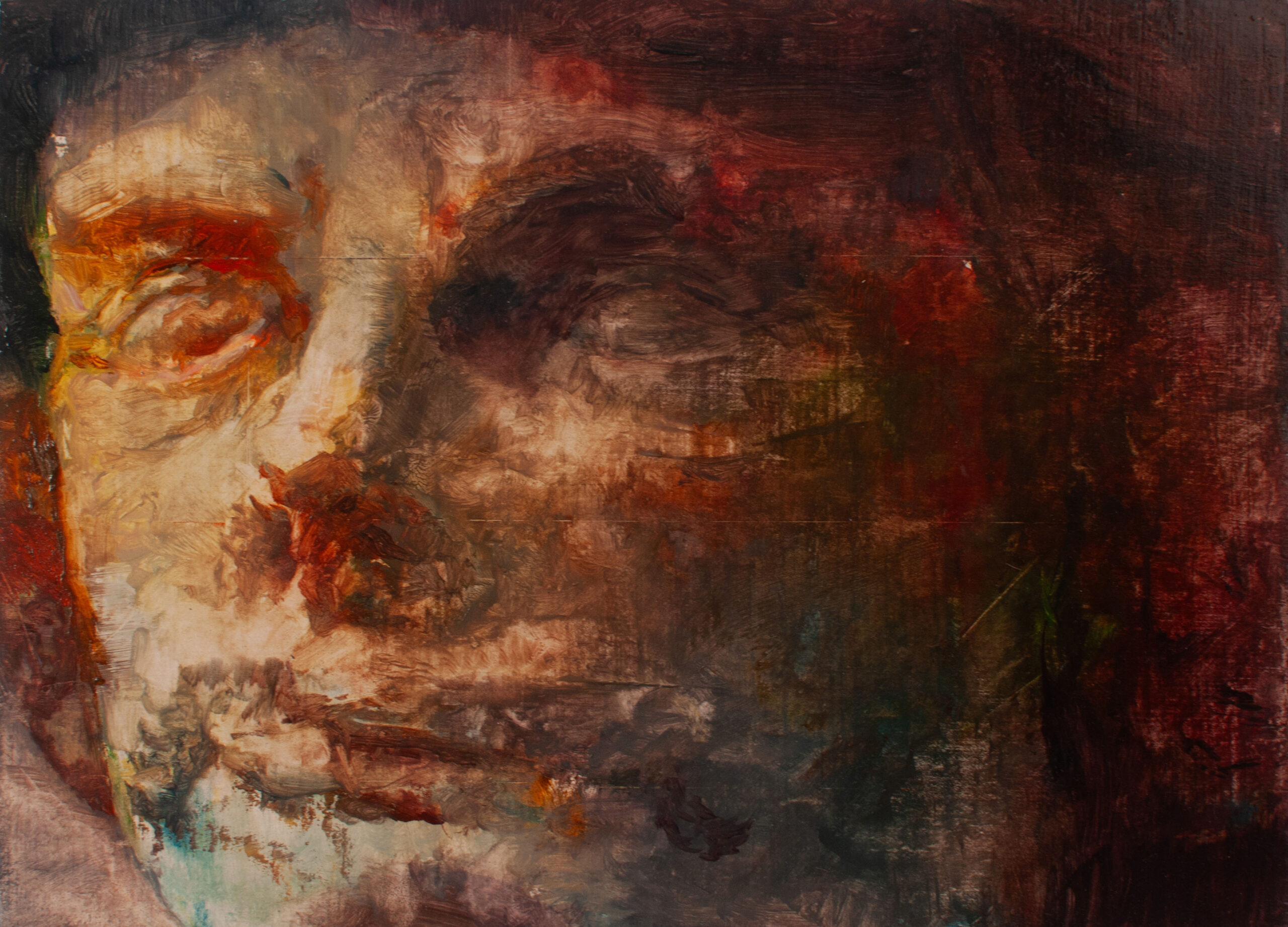 François Jacob, VESTIGE, 2025, Oil on panel, 18 x 25 cm