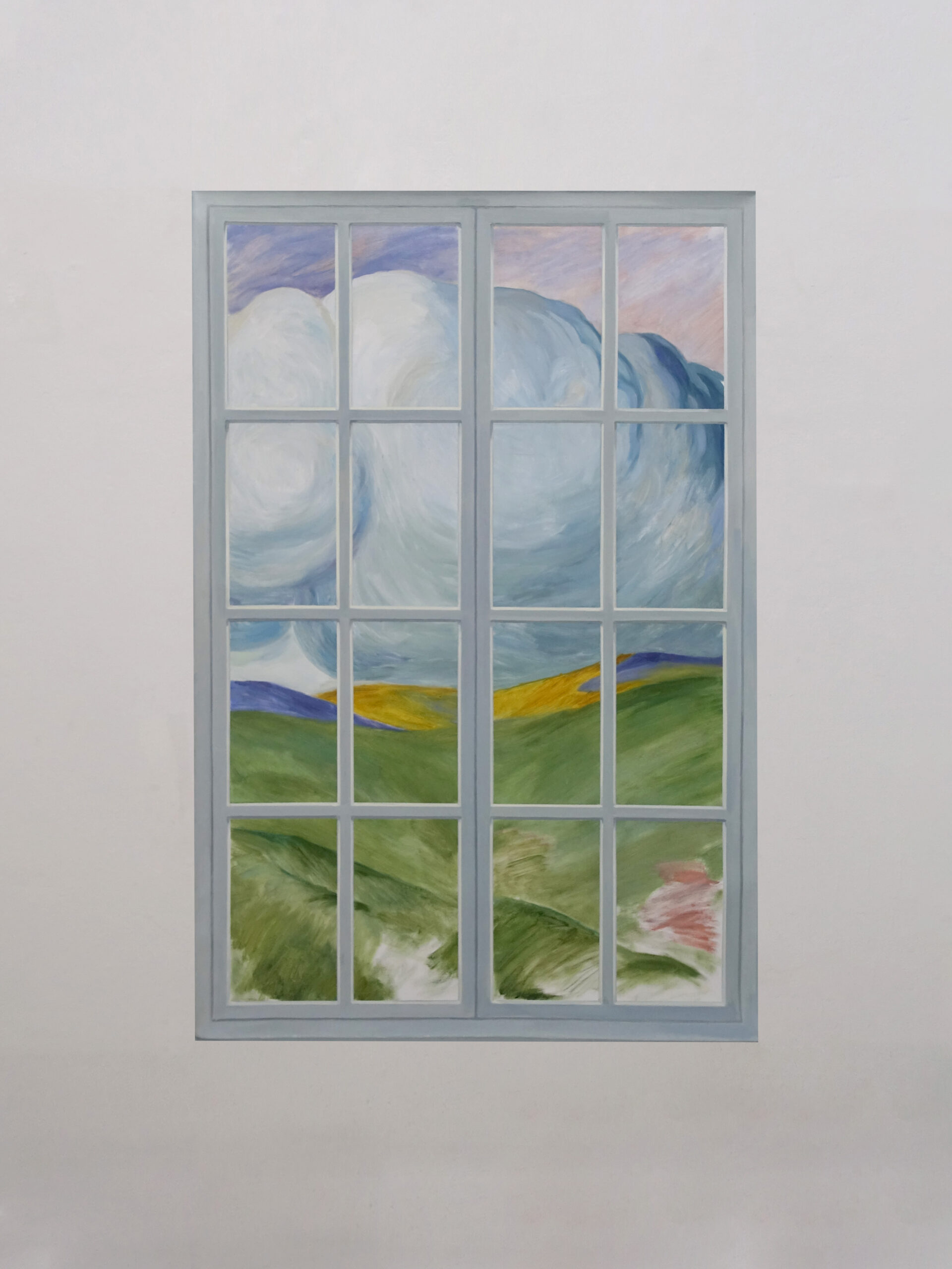 Marcia Tello. Vista (Mujer del Varayoc), 2024. Oil on canvas, 120 x 80 cm