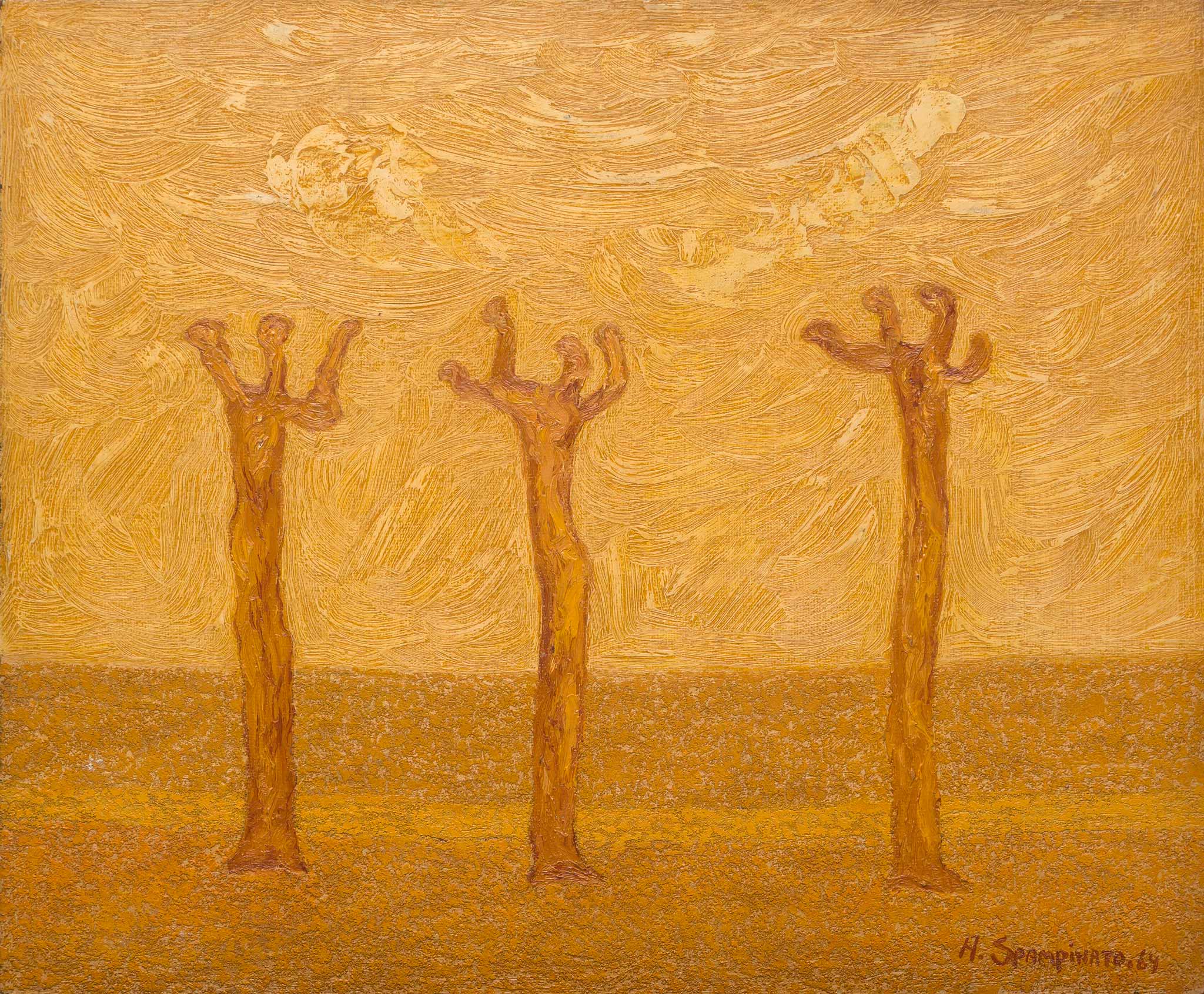 Like trees, 1964. Oil on hardboard, 50 x 60 cm.