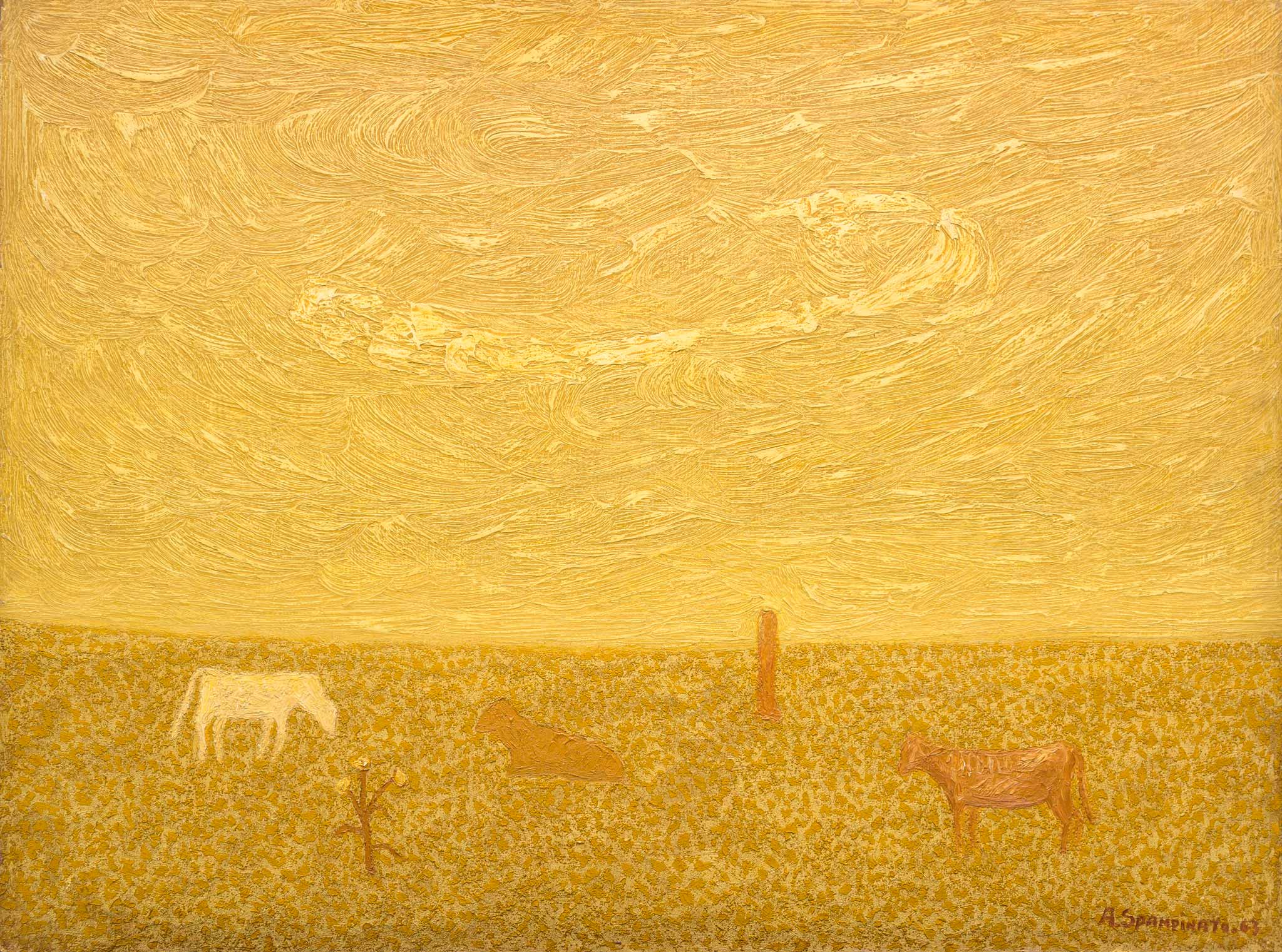 Campo / Field, 1963.Óleo sobre hardboard / Oil on hardboard.60 x 80 cm / 23.62  x 31.49 in.