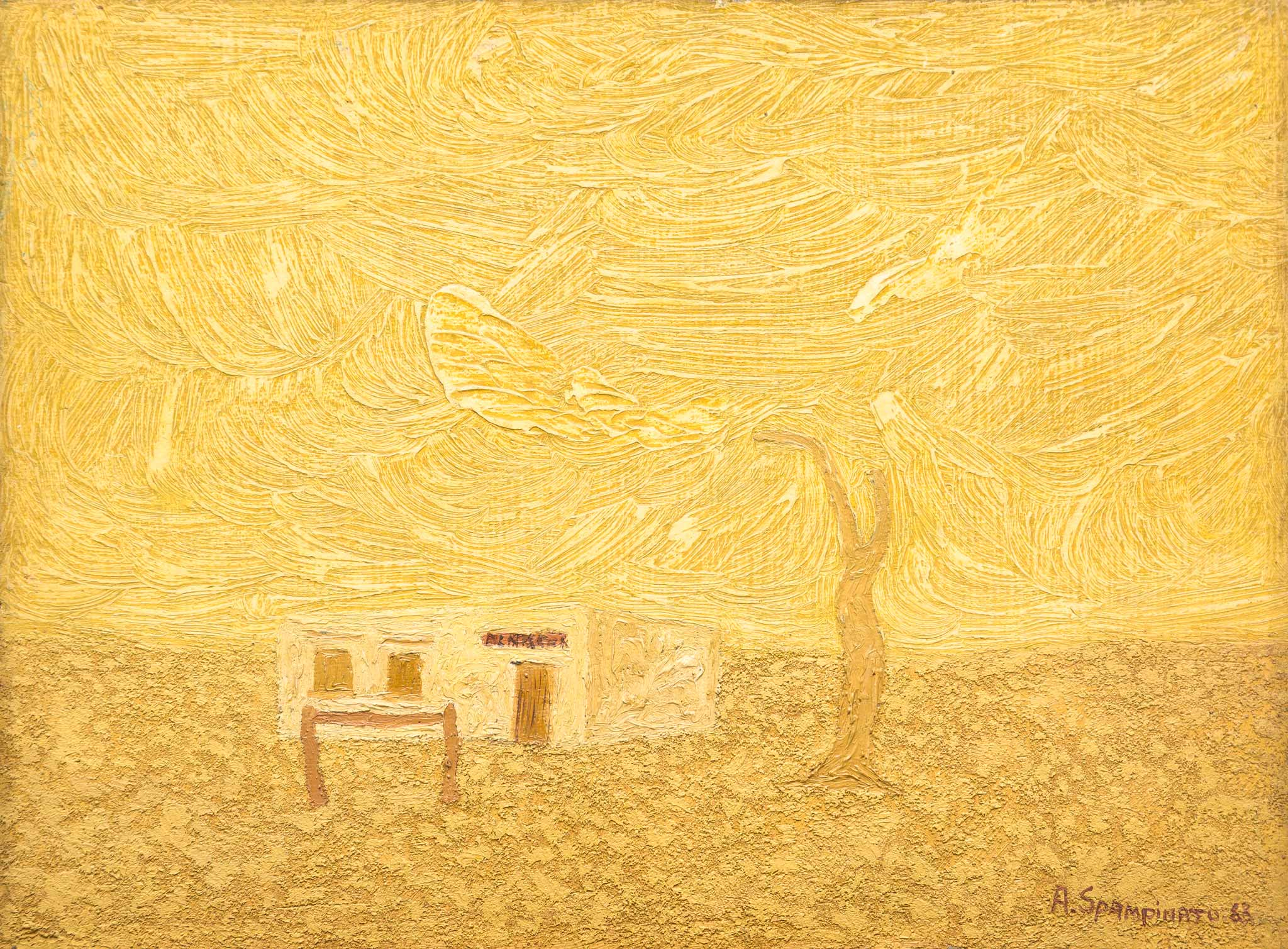 The store, 1963. Oil on hardboard, 30 x 40 cm.