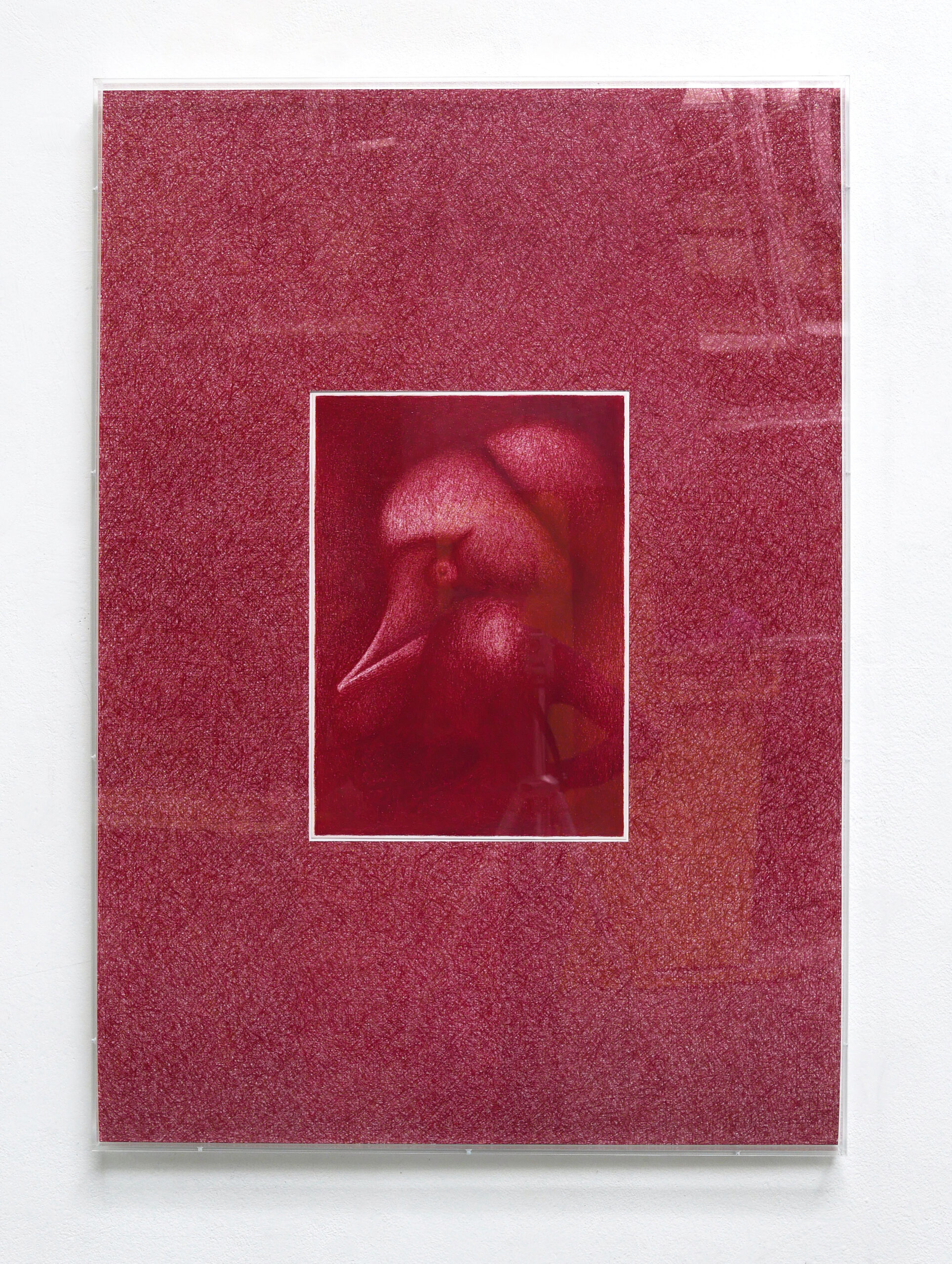 Stefan Wissel	
From the convolute How to spell today
(Nr. 4)	
2021	
Wax pastel on drawing cardboard, Forex, plexiglass	
100,9 x 70,9 x 3,4 cm