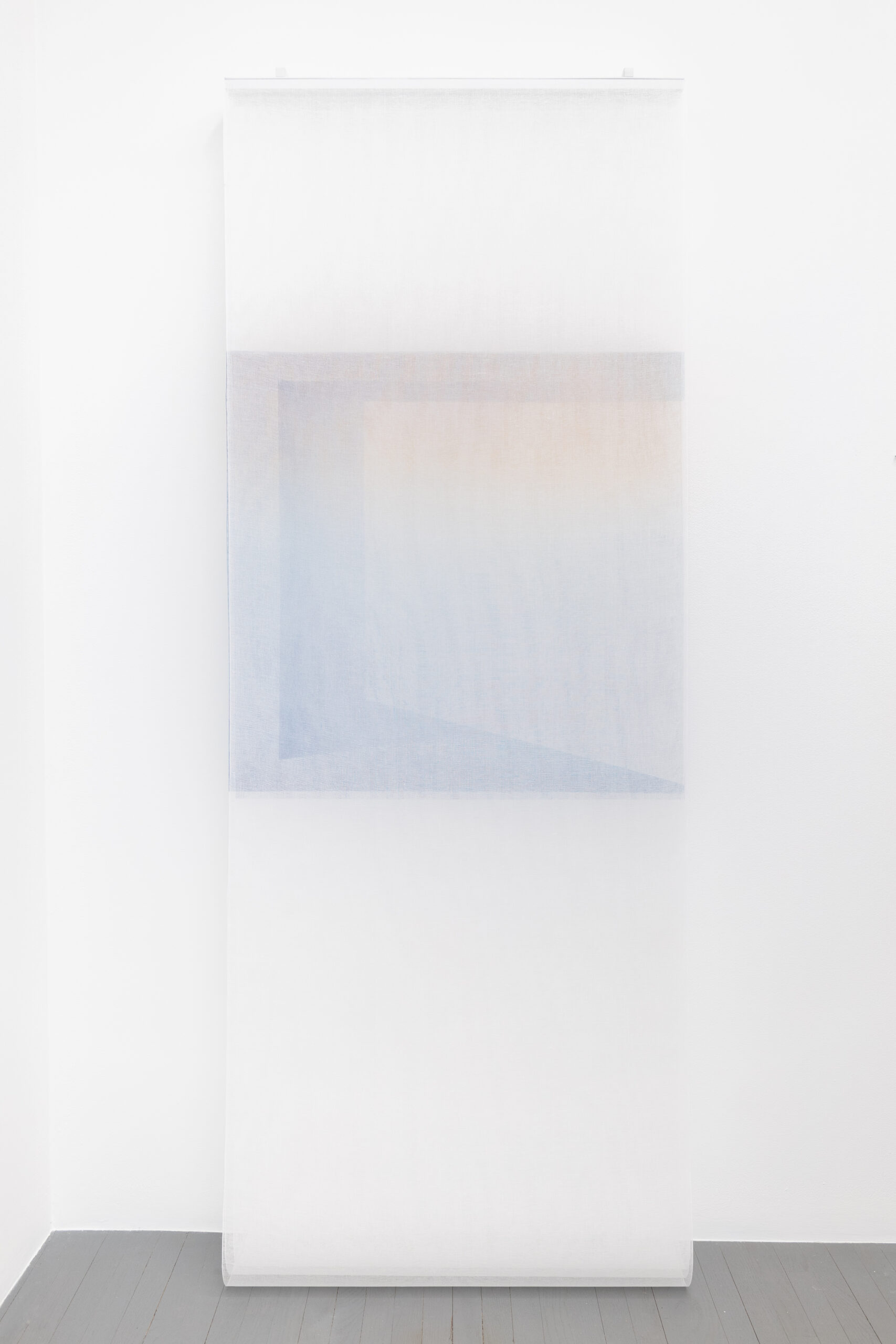 Jim Verburg
Untitled (the day takes form - one day, then the next), 2025
3 layers, oil on tarlatan
102 x 36.5 in. (259.08 x 92.71 cm)