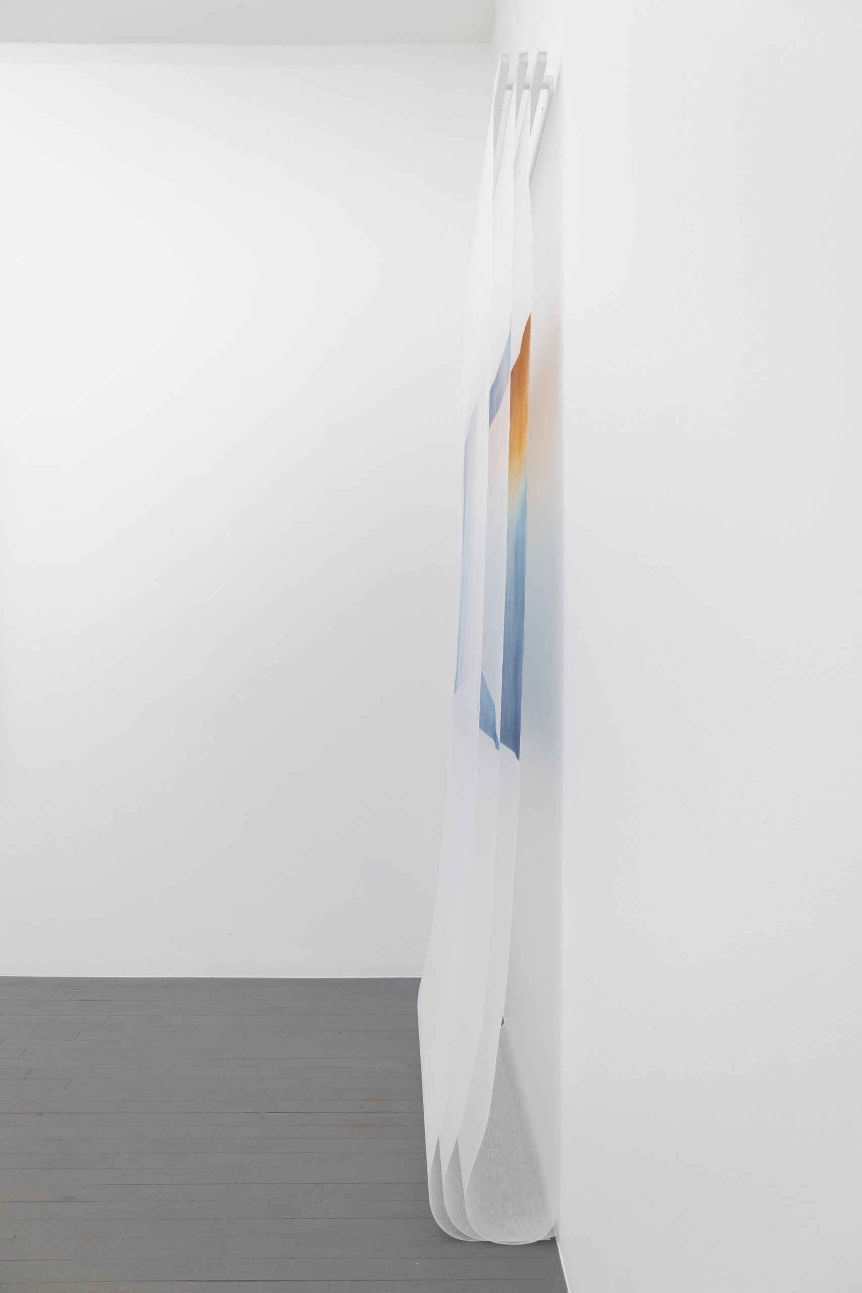 Jim Verburg
Untitled (the day takes form - one day, then the next) [side view 2], 2025
3 layers, oil on tarlatan
102 x 36.5 in. (259.08 x 92.71 cm)