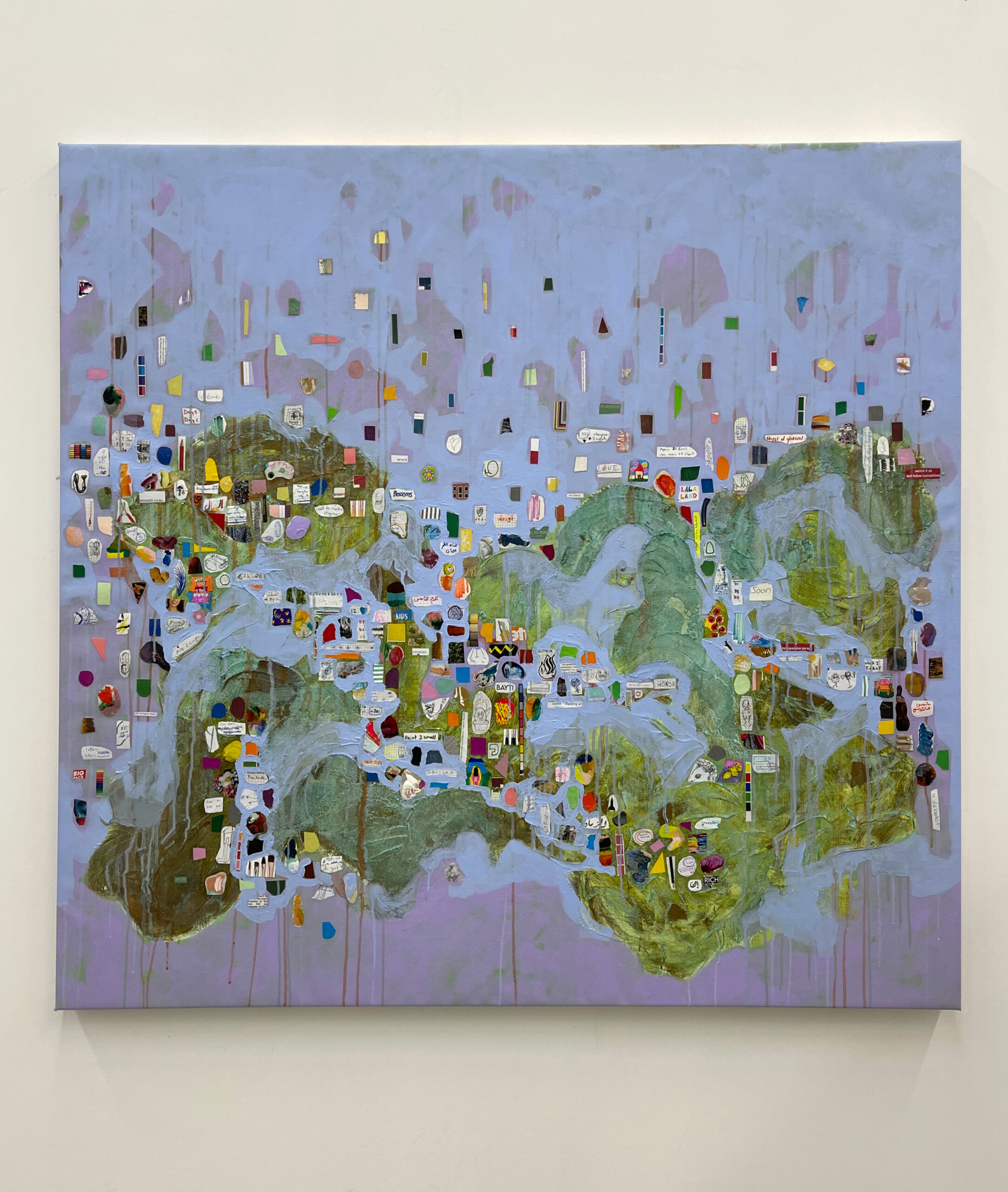 Blossoms, 2025, acrylic and mixed media on canvas, 140x150cm