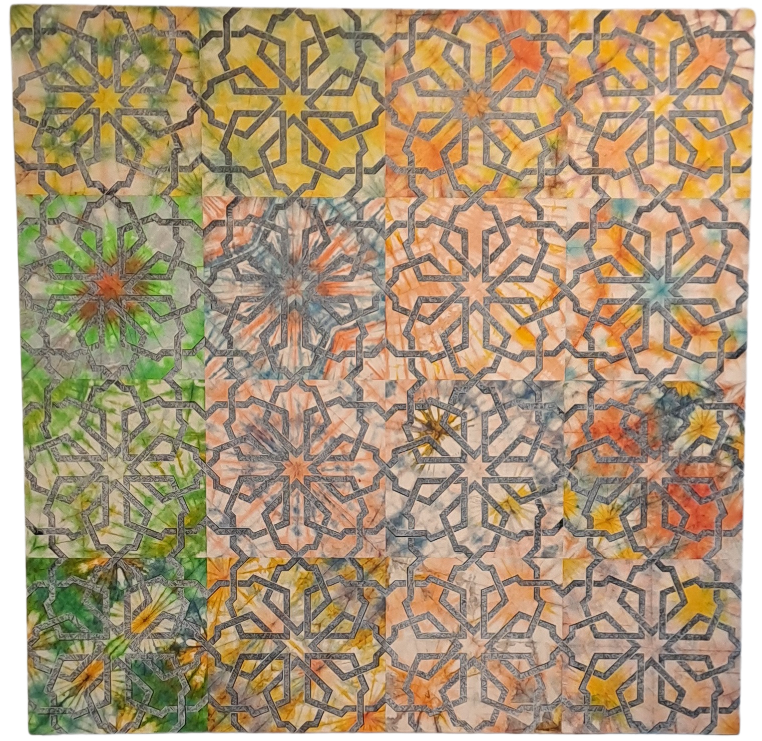 Philip Taaffe, Bizerte, 2009, mixed media on canvas, cm. 108,5 x 108,5