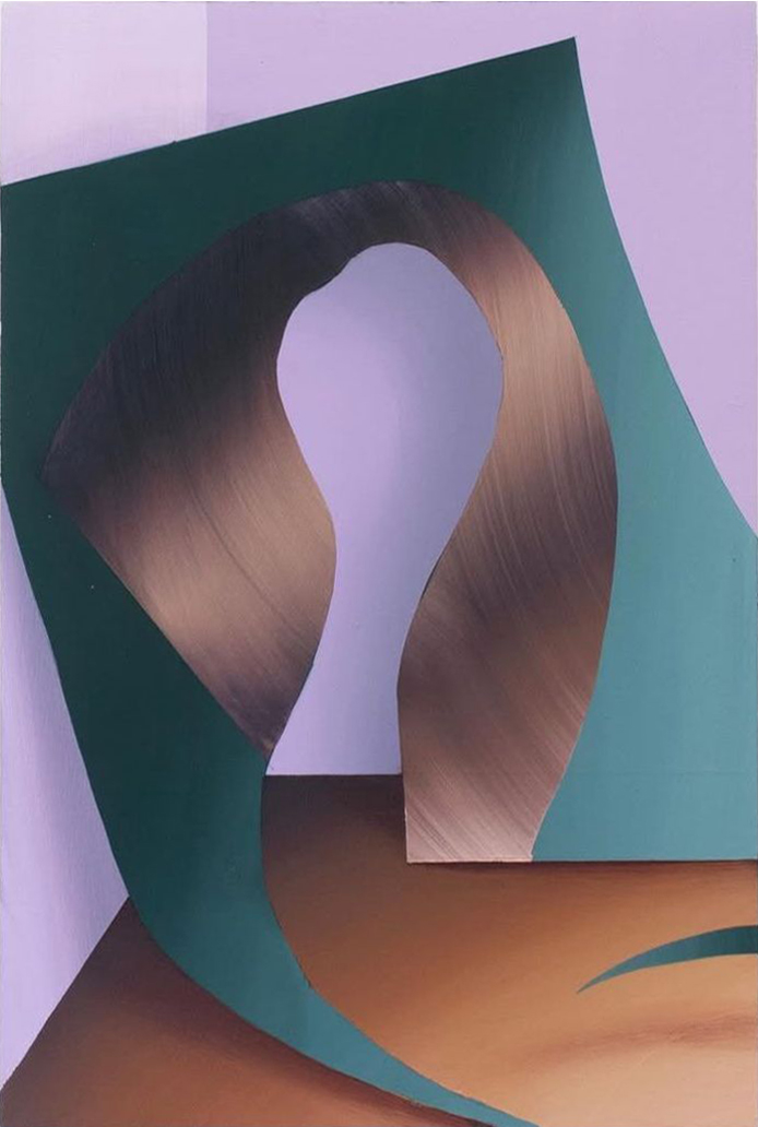 Judith Grassl, Red Eve, 2025, acrylic on wood, 30x20cm,