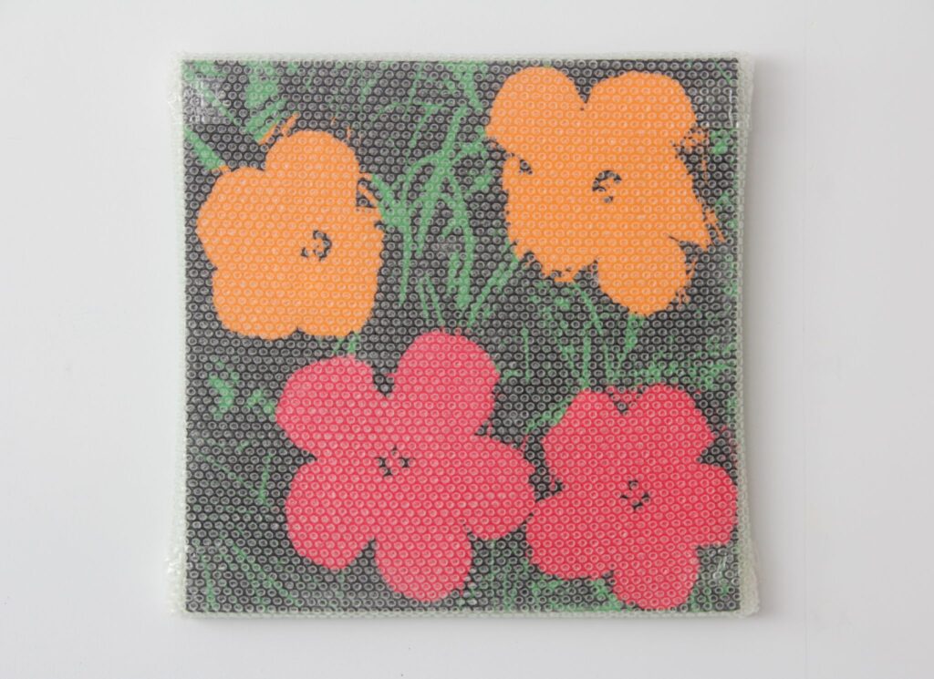 Flowers with Bubble Wrap and Packing Tape