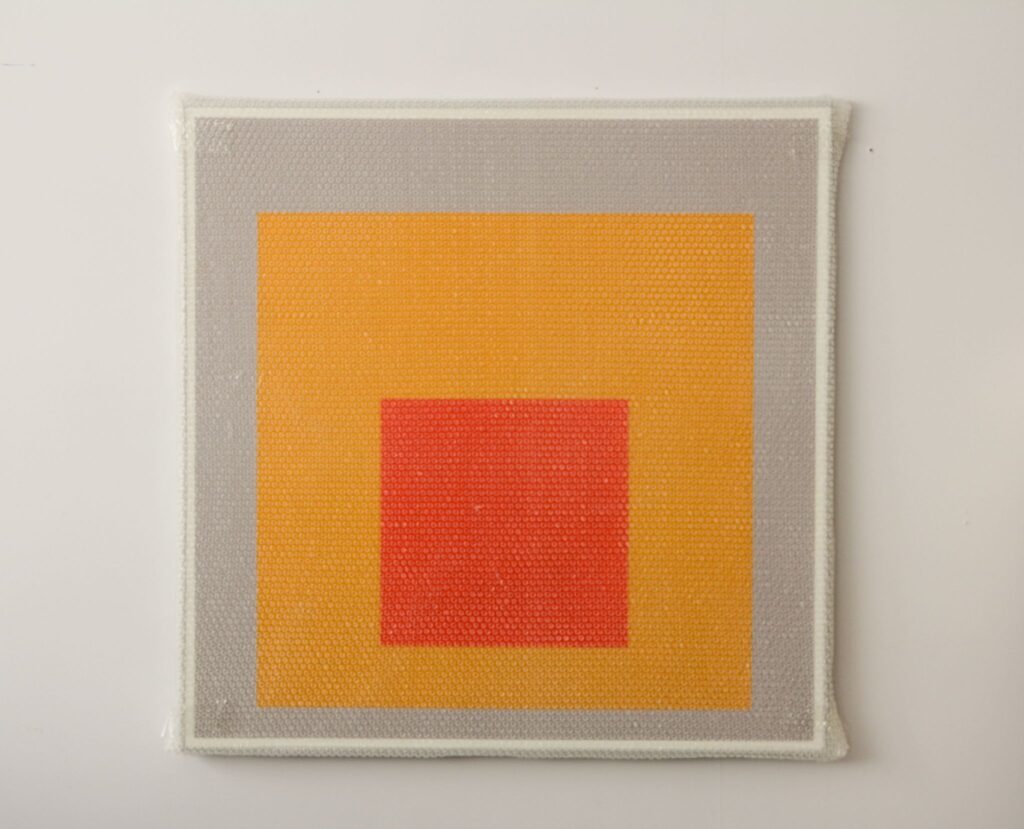 Homage to the Square with Bubble Wrap and Packing Tape