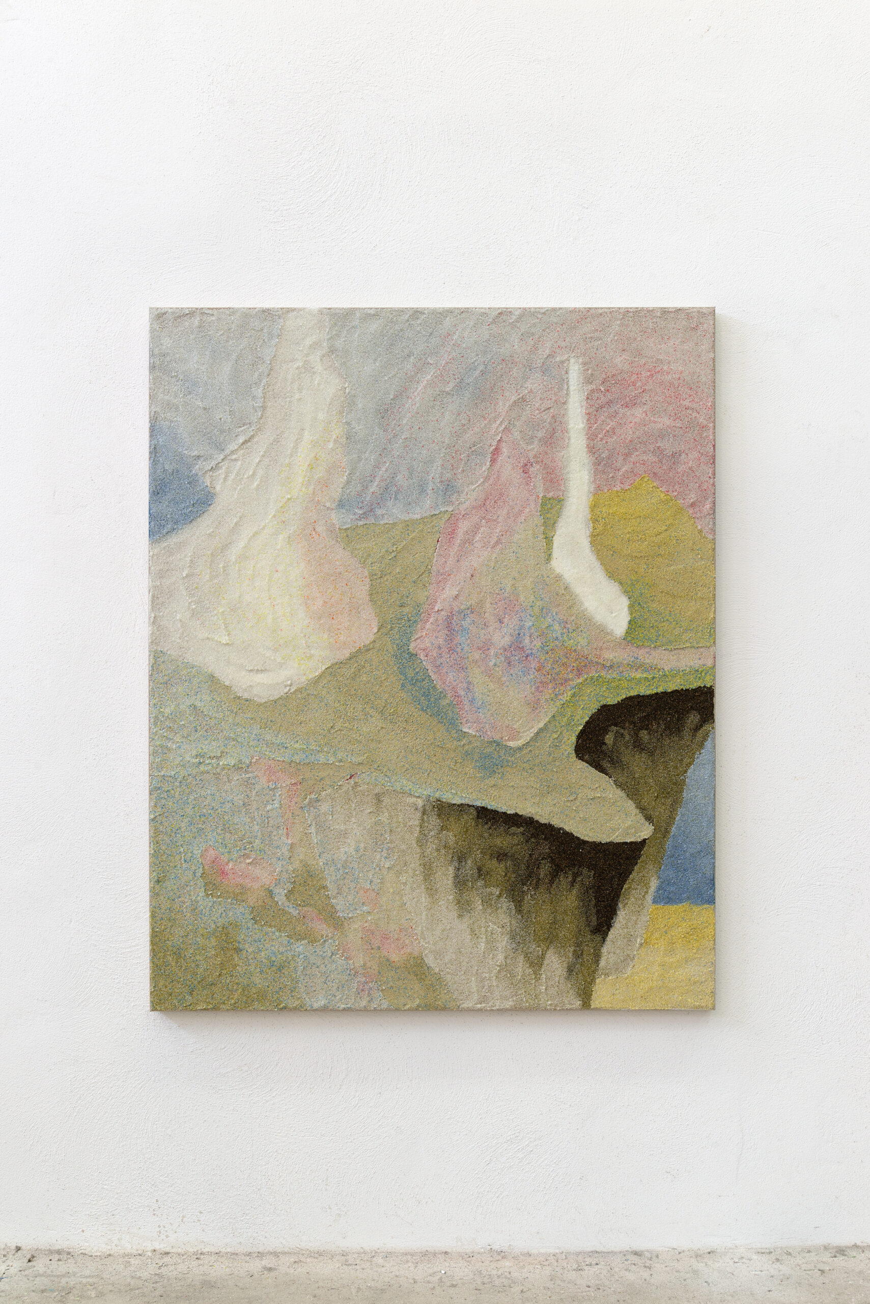 ISO #220, 2025
Poudre de verre, sable, colle de peau de lapin sur toile 150 x 120 cm
Glass powder, sand, rabbit skin glue on canvas
59 x 47 inches