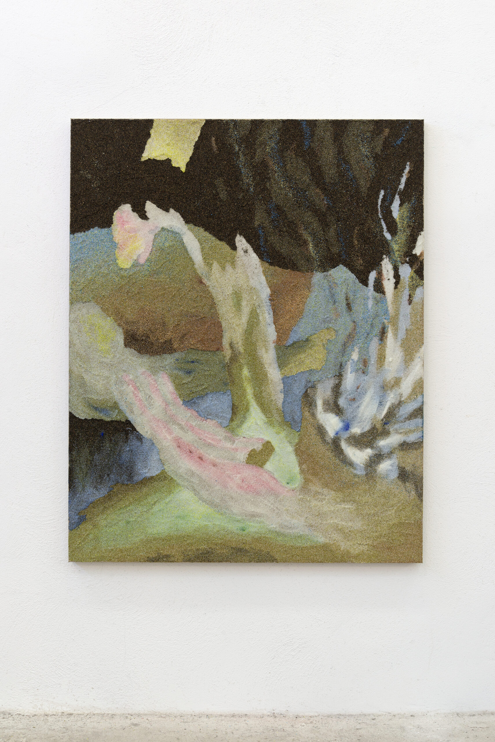 ISO #243, 2025
Glass powder, sand and rabbit glue on canvas 150 x 120 cm / 59 x 47,2 inches