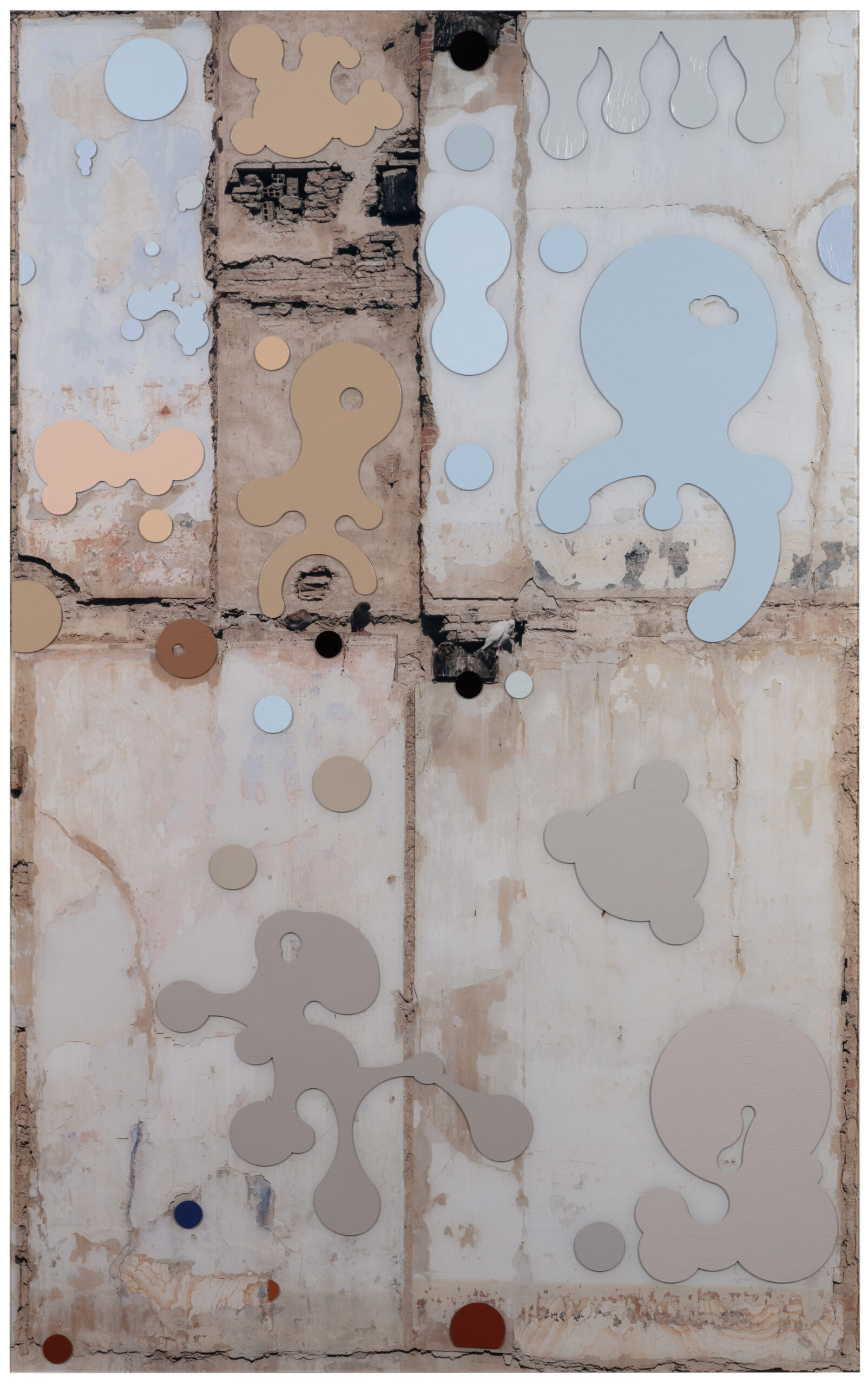 Clay Ketter, 'Quart Haunted', 2025, oil paint on Diasec-mounted C-print, aluminium frame, 175 x 109 cm