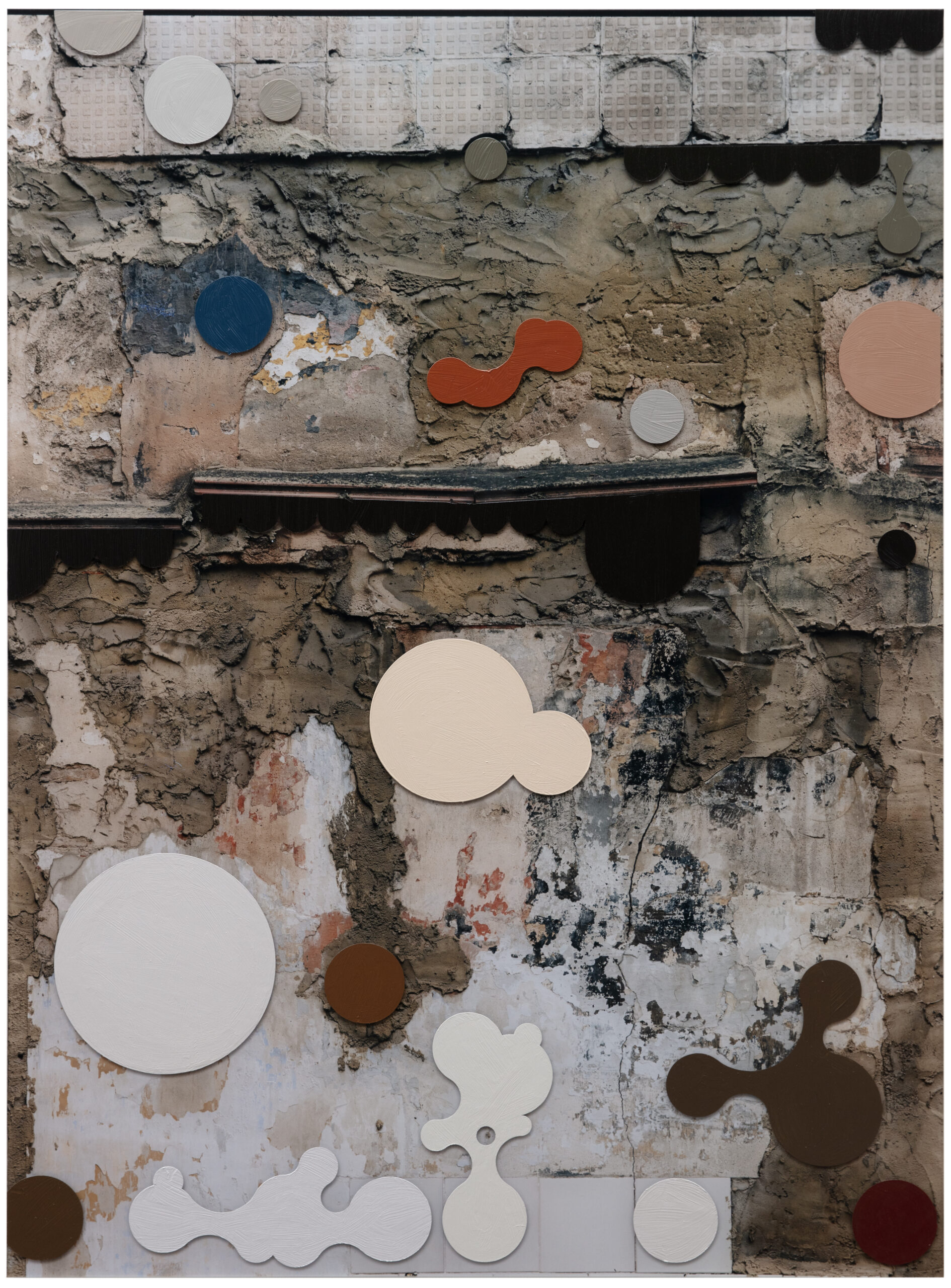 Clay Ketter, 'Corredores Ghost Cartoon', 2025, oil paint on Diasec-mounted C-print, pine wood frame, 120 x 88.5 cm