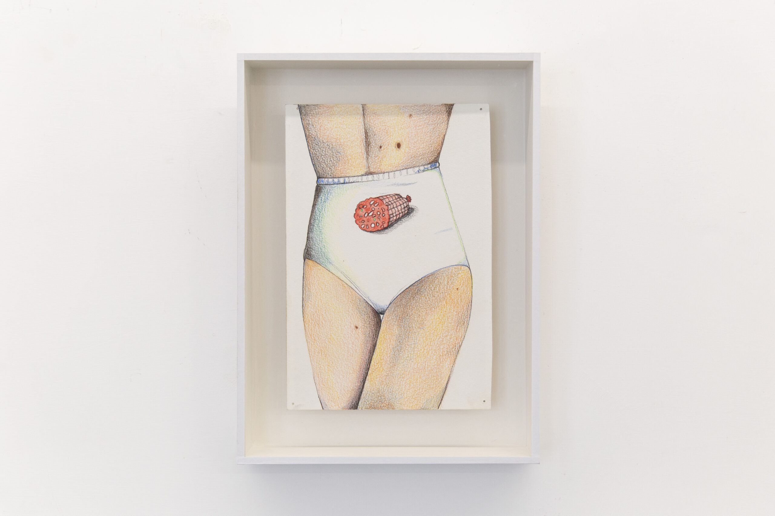 Drawing from the Menù series, 2024, coloured pencil on paper, cm 21.5 x 15