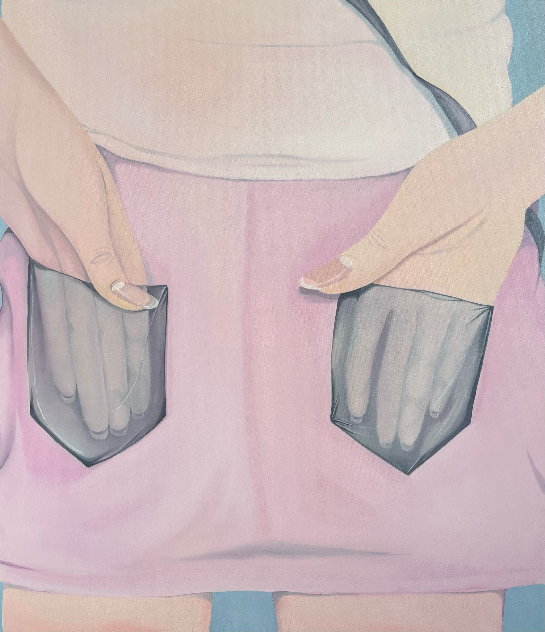 Not bored at all, 2025, oil on canvas
cm 111.7 x 96.5