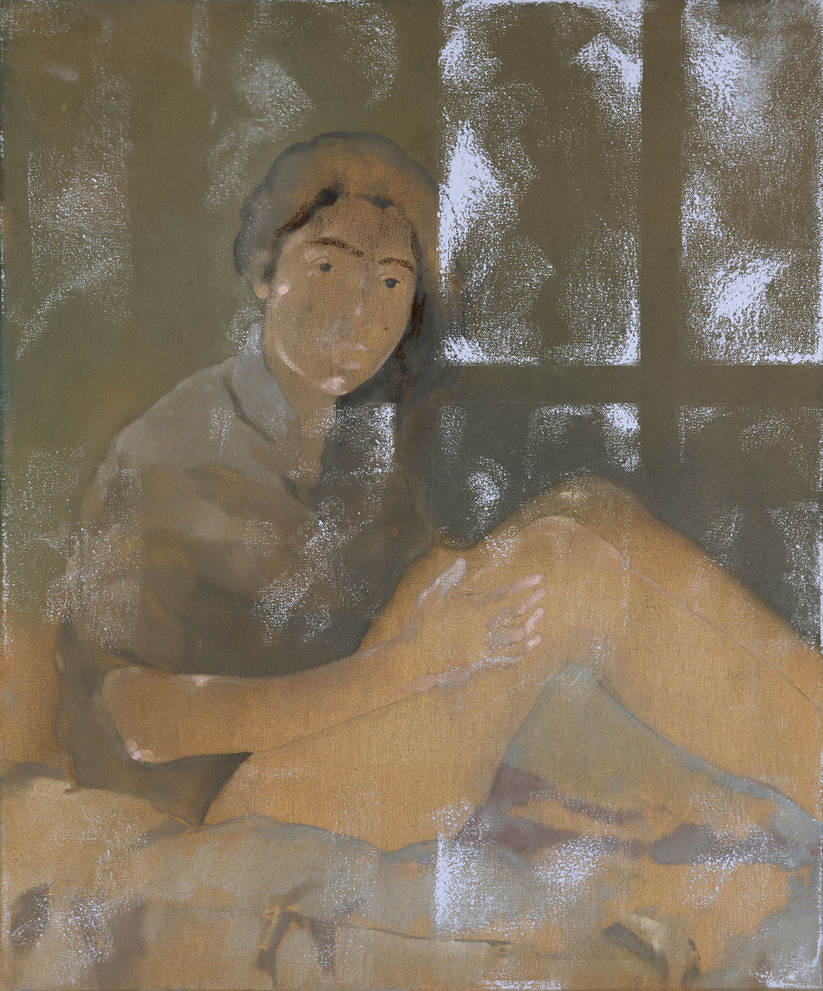 Djabril Boukhenaïssi
,Etude pour Le cauchemar (Study for The Nightmare), 2024, Oil painting and pastel on canvas, 66 x 54 cm