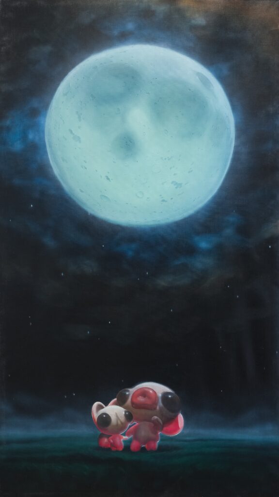The face of the moon