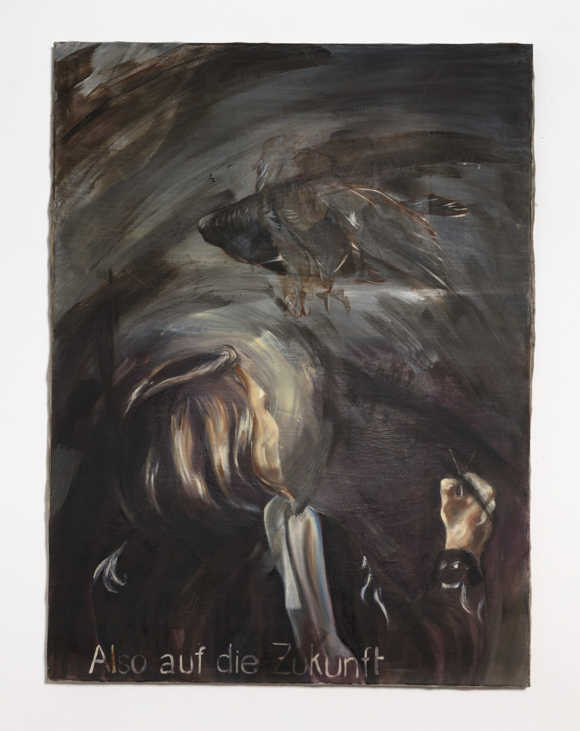 Yann Freichels - Also auf die Kinder, 2024 - Tempera & oil on canvas - 120 x 90 cm