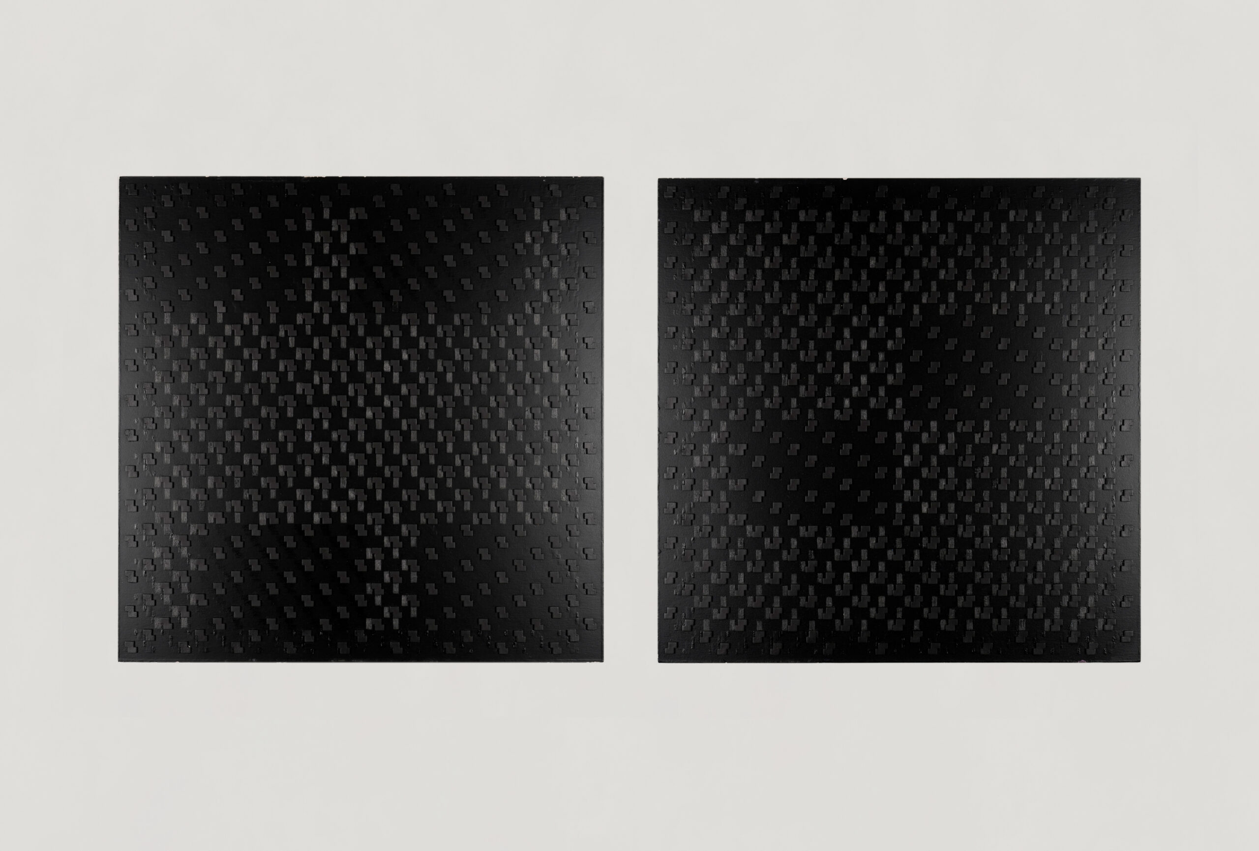 gudrun piper, serielle elemente schwarz X & XI (both 1977)
