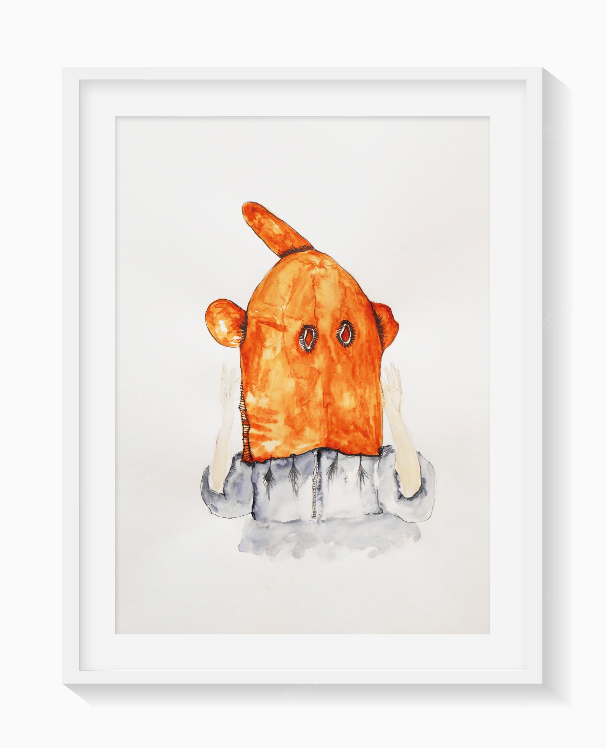 Nathalie Talec, ONE SIZE FITS ALL 080620, 2020, graphite and watercolor on paper, 42 x 30 cm