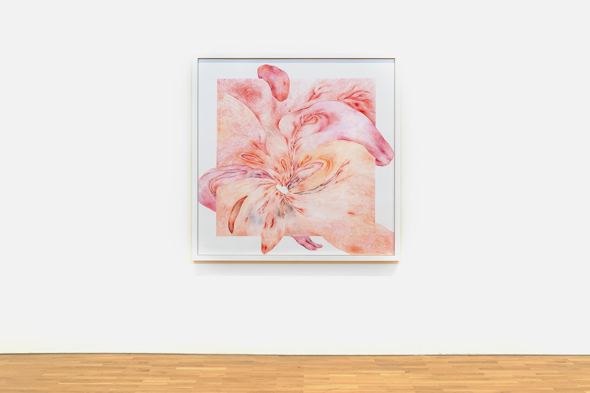 Tatiana Wolska, Implosion, 2023, Colored pencil on paper, 160 x 160 (Framed)