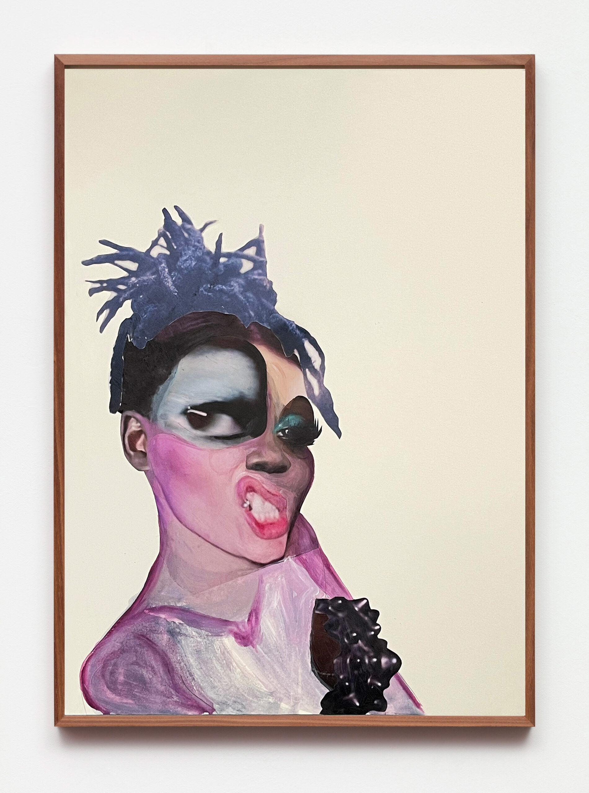 Anys Reimann	
LE NOIRE DE..XCVII	2024	
Collage, oil paint on paper
70 x 50 cm, framed