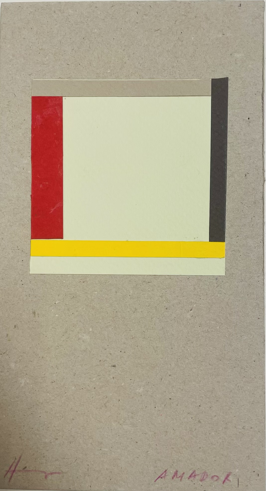 Amador.  Collage on paper and cardboard. 330 x 240 mm