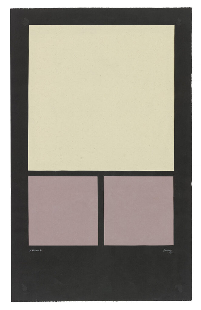 Untitled, three squares on a rectangle