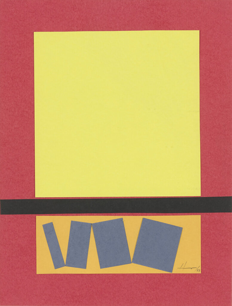 Untitled, Fibonnaci series, 1983. Collage on carboard. 296 x 224 mm