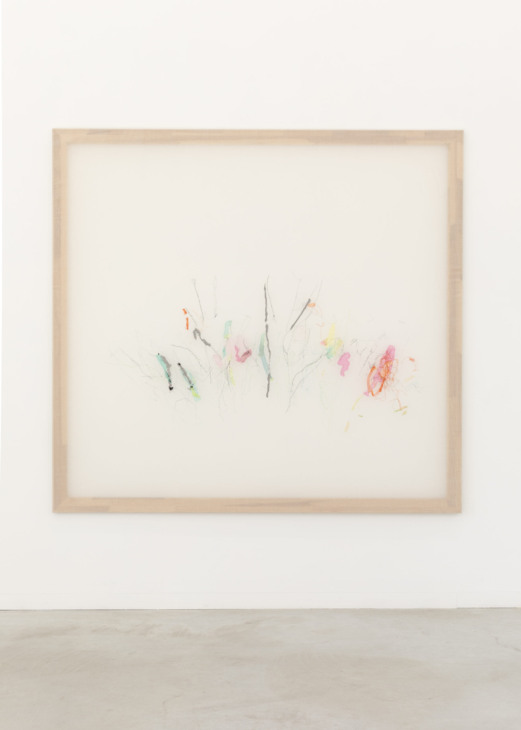 Jana Cordenier, Untitled (03.2021), 2021, embroidery on cotton, 140 x 150 cm