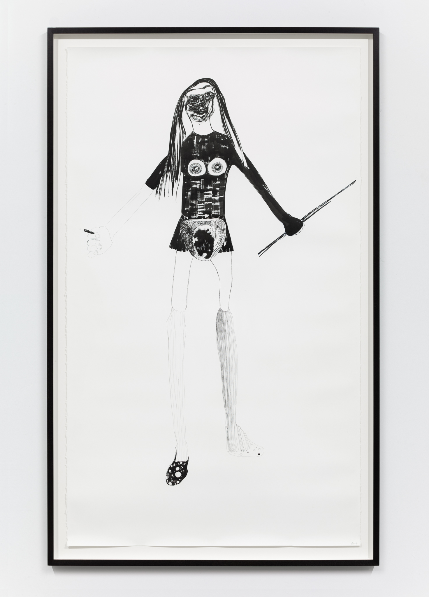 Nicola Tyson
Pencil Stub, 2016
Signed lower right
Ink on paper
76 x 46 3/8 x 2 1/2 in (framed)
193 x 117.8 x 6.3 cm (framed)
(NTY25.035)