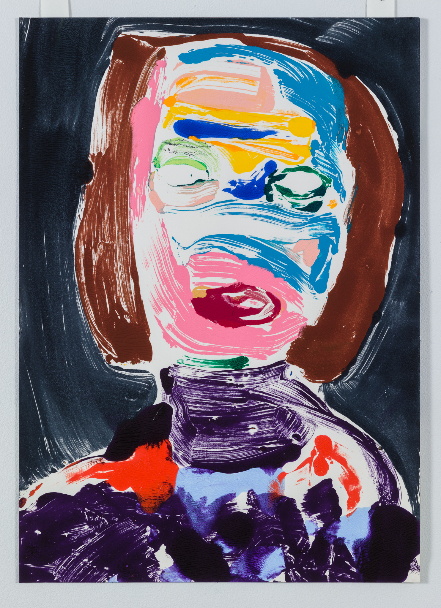 Nicola Tyson
Portrait Head #62, 2004
Initialed, titled, and dated on verso
Acrylic on paper
23 x 17 in (framed)
58.4 x 43.2 cm (framed)
(NTY25.049)