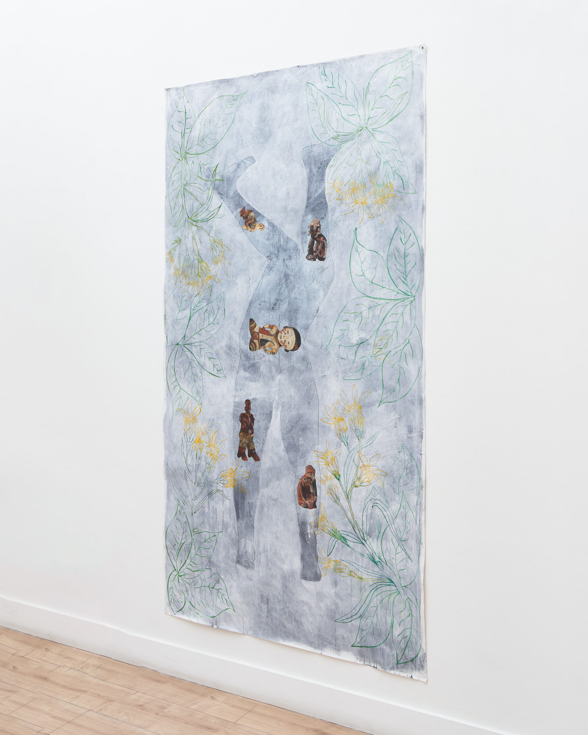 RojoNegro
Autorretrato de sombra II, 2025.
Oil and acrylic on canvas
208 x 110 cm
Photo by Jonathan de Waart