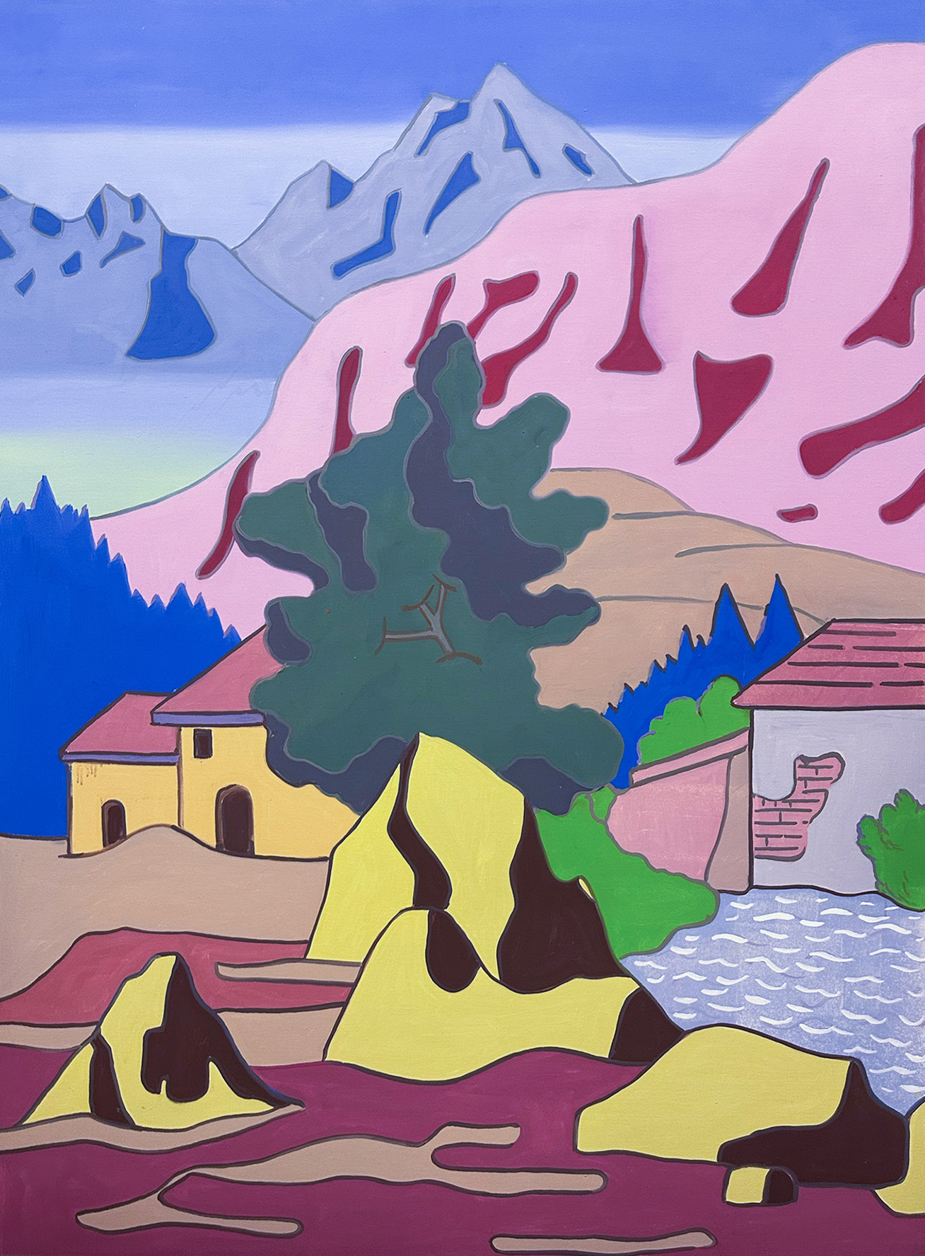 Hubert Schmalix
Landscape, More Rocks, 2022
Oil on canvas
175 x 130 cm