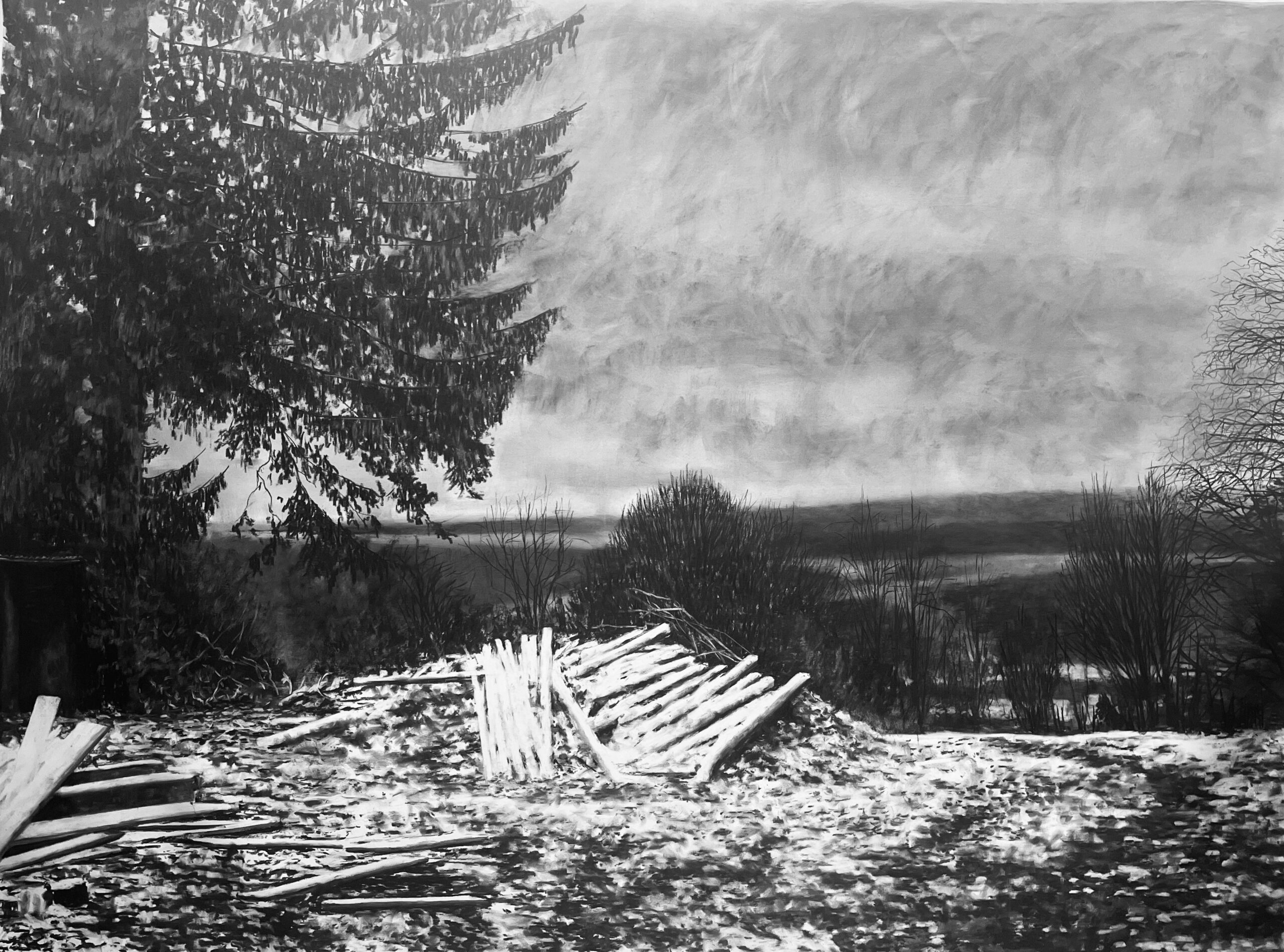 Charles-Henri SOMMELETTE
Untitled, 2025, Charcoal on paper, 145 x 190 cm