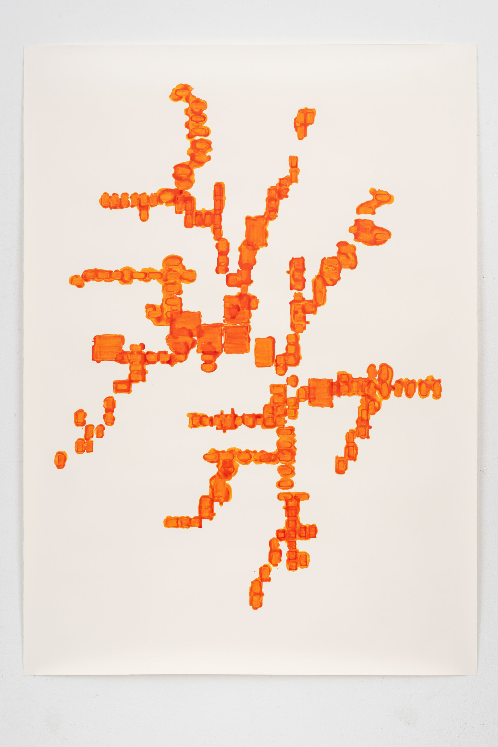 Thomas Müller, Untited, 2025, ink on Fabriano paper, 196 x 140 cm