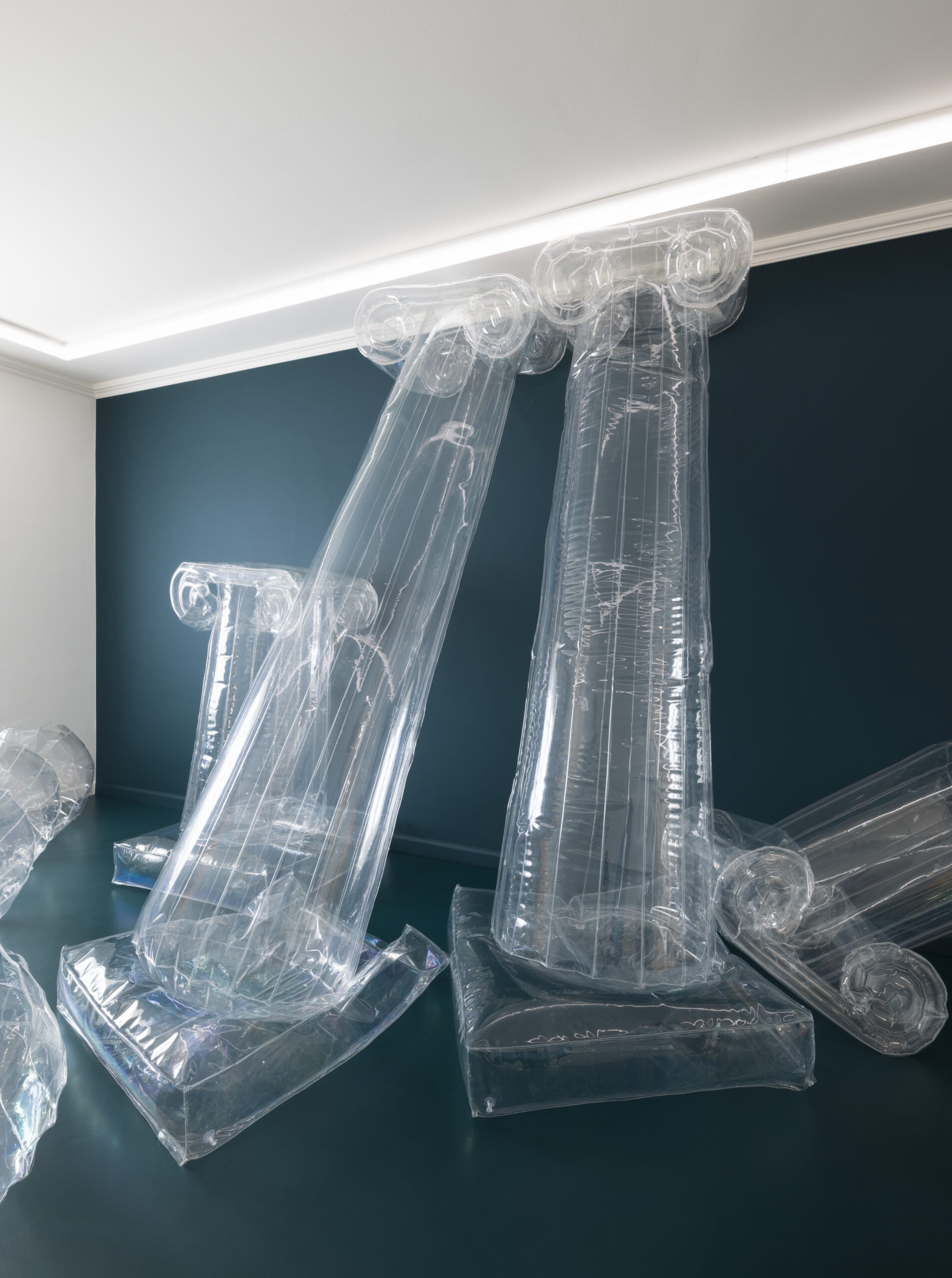 Zuzanna Czebatul, T-Kollaps, 2019-2024, polyethylen, variable dimensions, exhibition view, Arcadia, 2024, Bally Foundation, Lugano