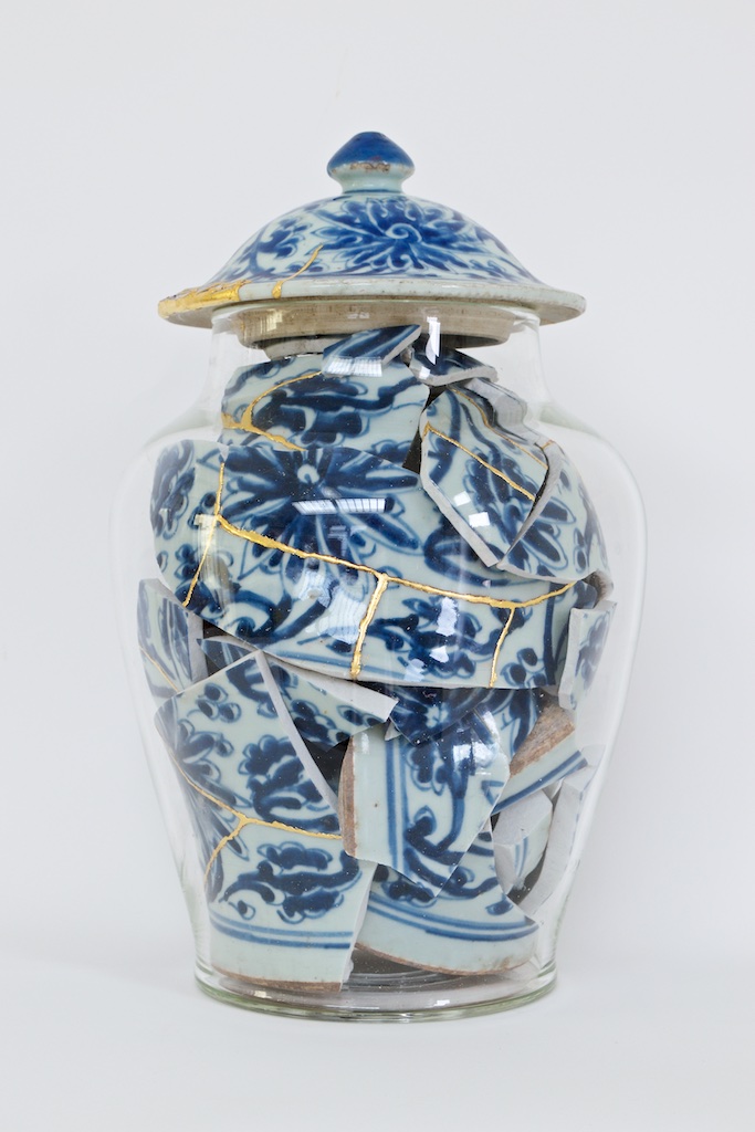 Memory vessel with Kintsugi, Diam 230×360 mm,